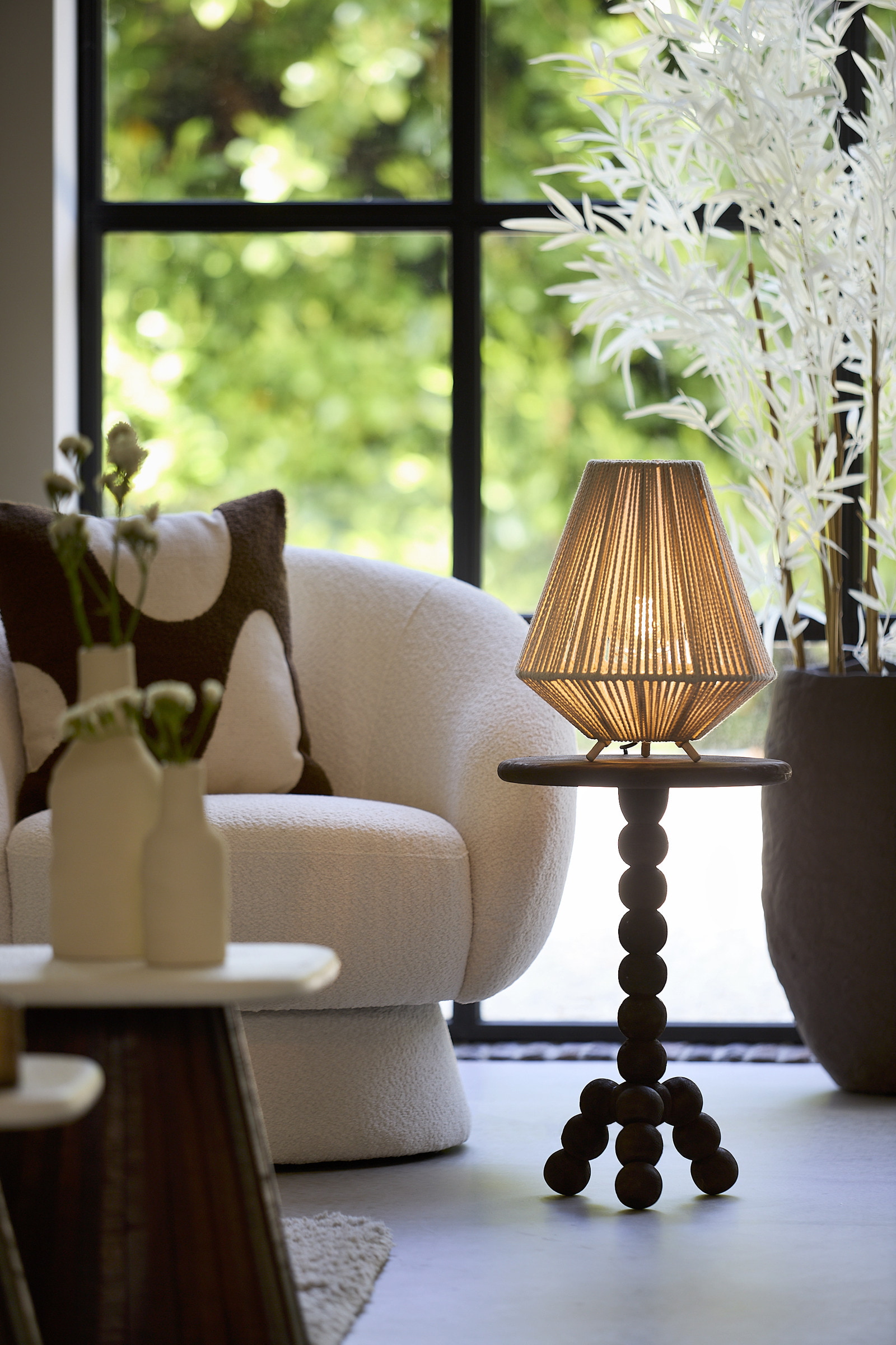 Light & Living Tafellamp 'Felida' 32cm, kleur Crème