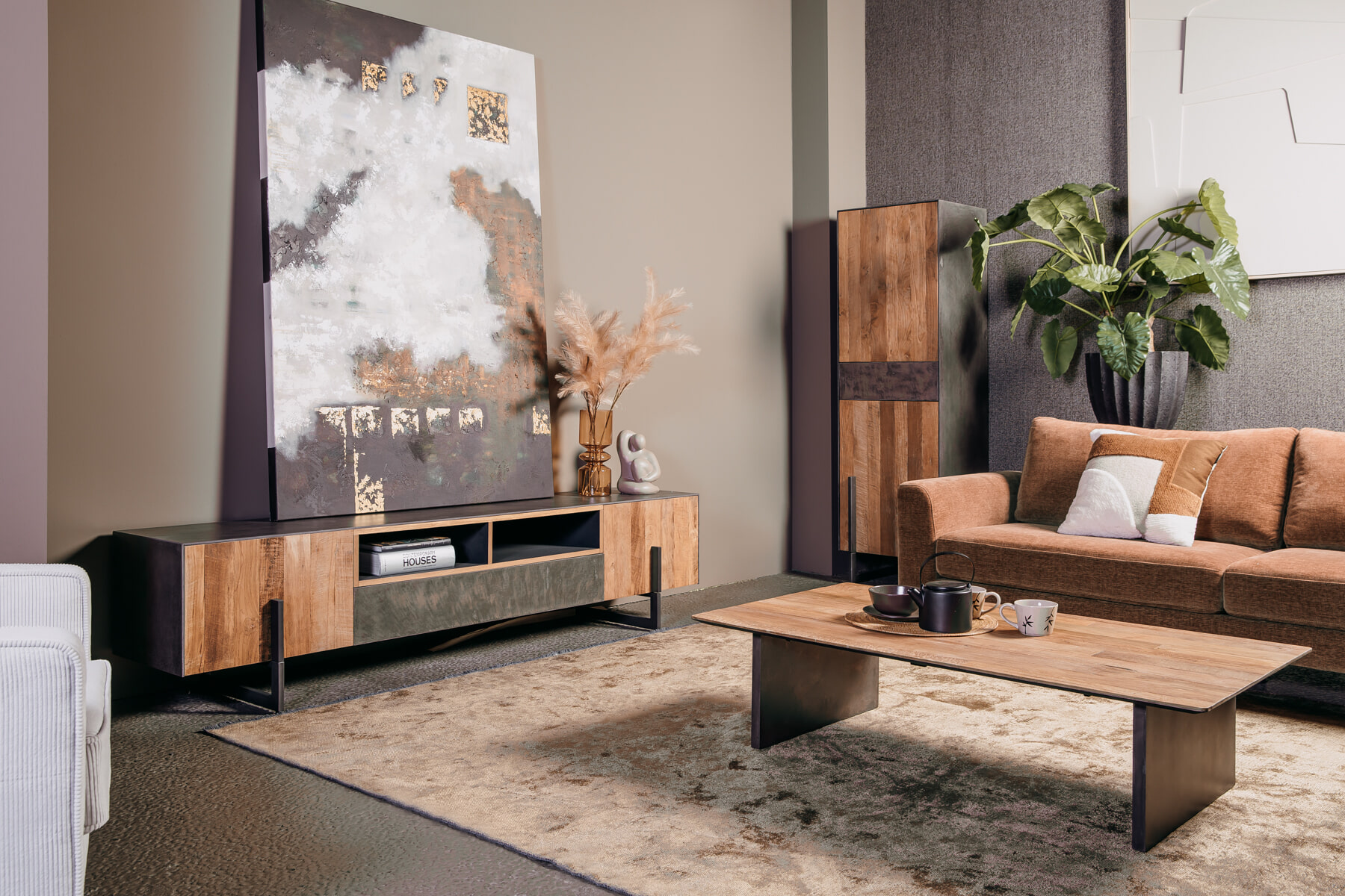 Tower Living TV-meubel 'Ora' Gerecycled Teak, 222 cm