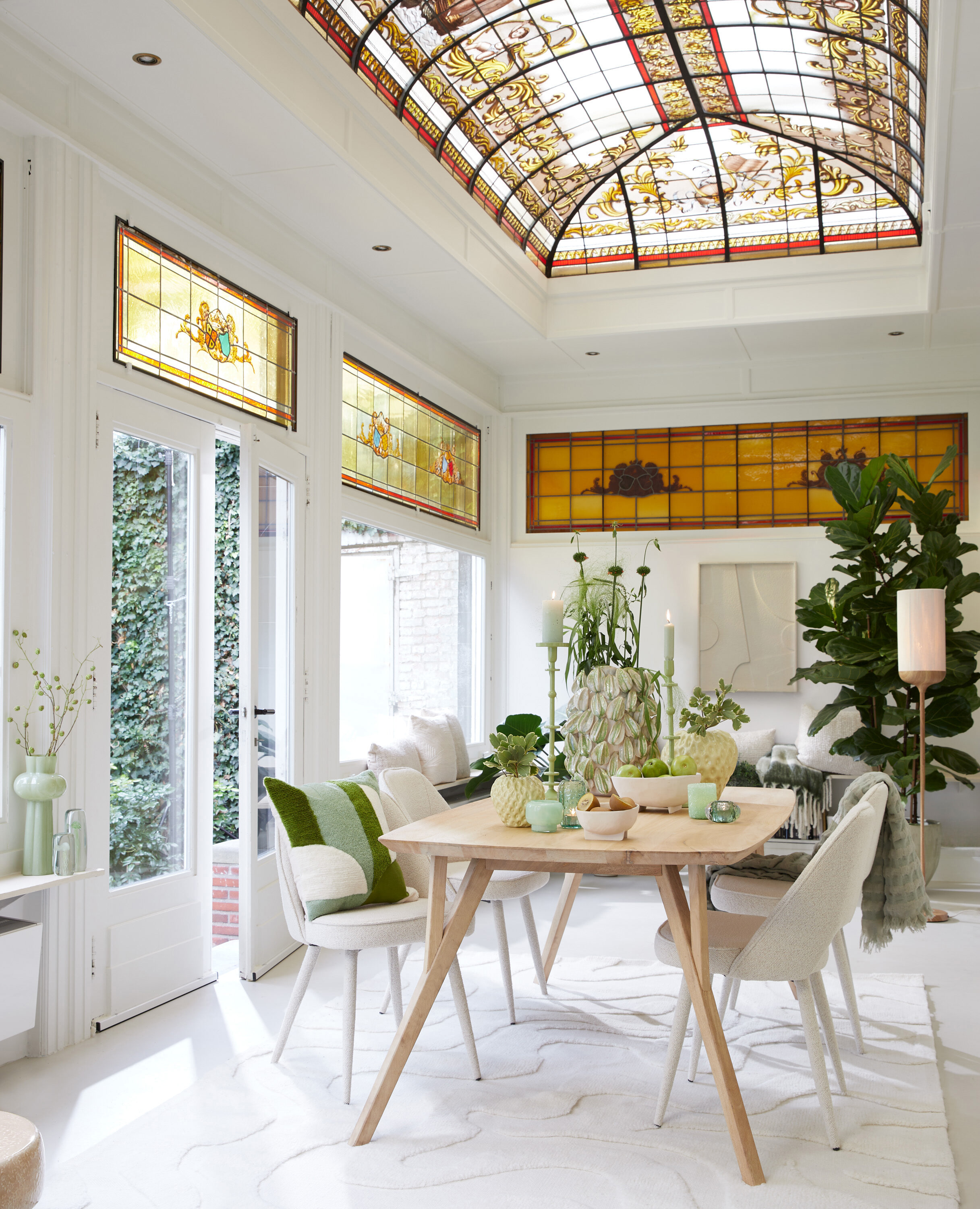 Light & Living Eettafel 'Quenza' Mangohout, 220 x 100cm, kleur Naturel