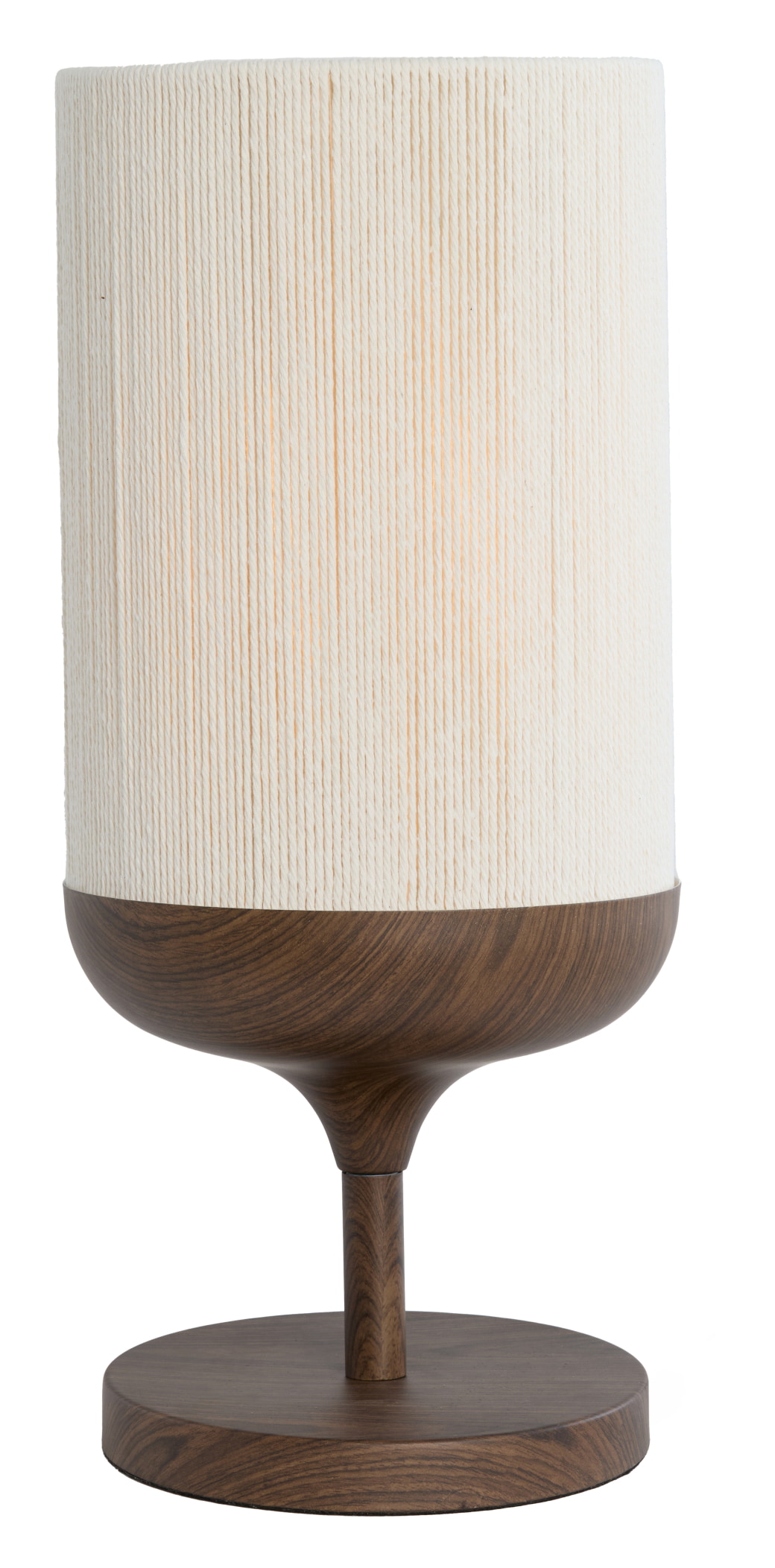 Light & Living Tafellamp 'Dania' Houtlook en touw, 50cm, kleur Donkerbruin