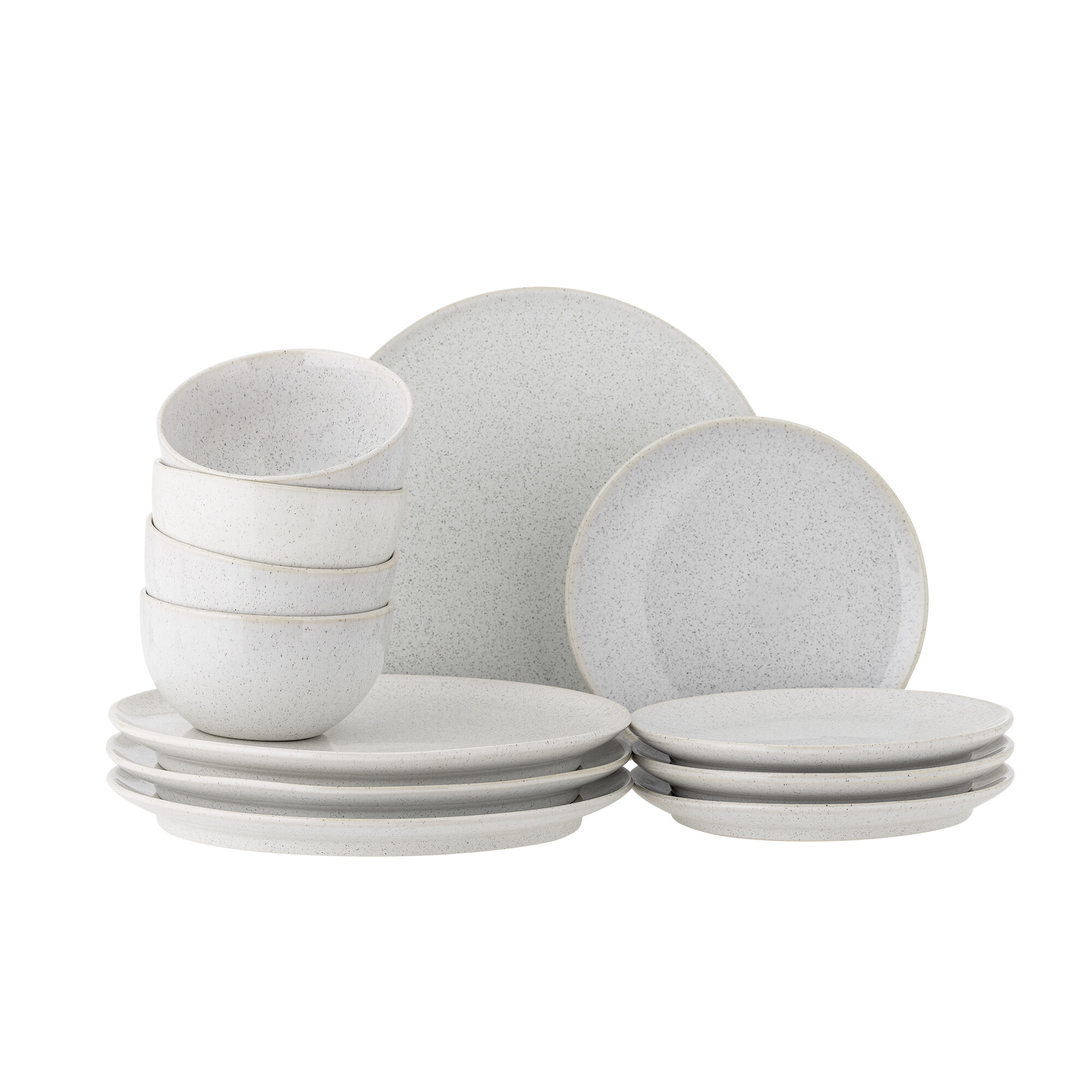 Bloomingville Serviesset Addison Set van 12 stuks - Wit