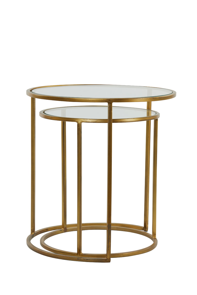 Light & Living Bijzettafel 'Duarte' Set van 2 stuks, kleur Goud