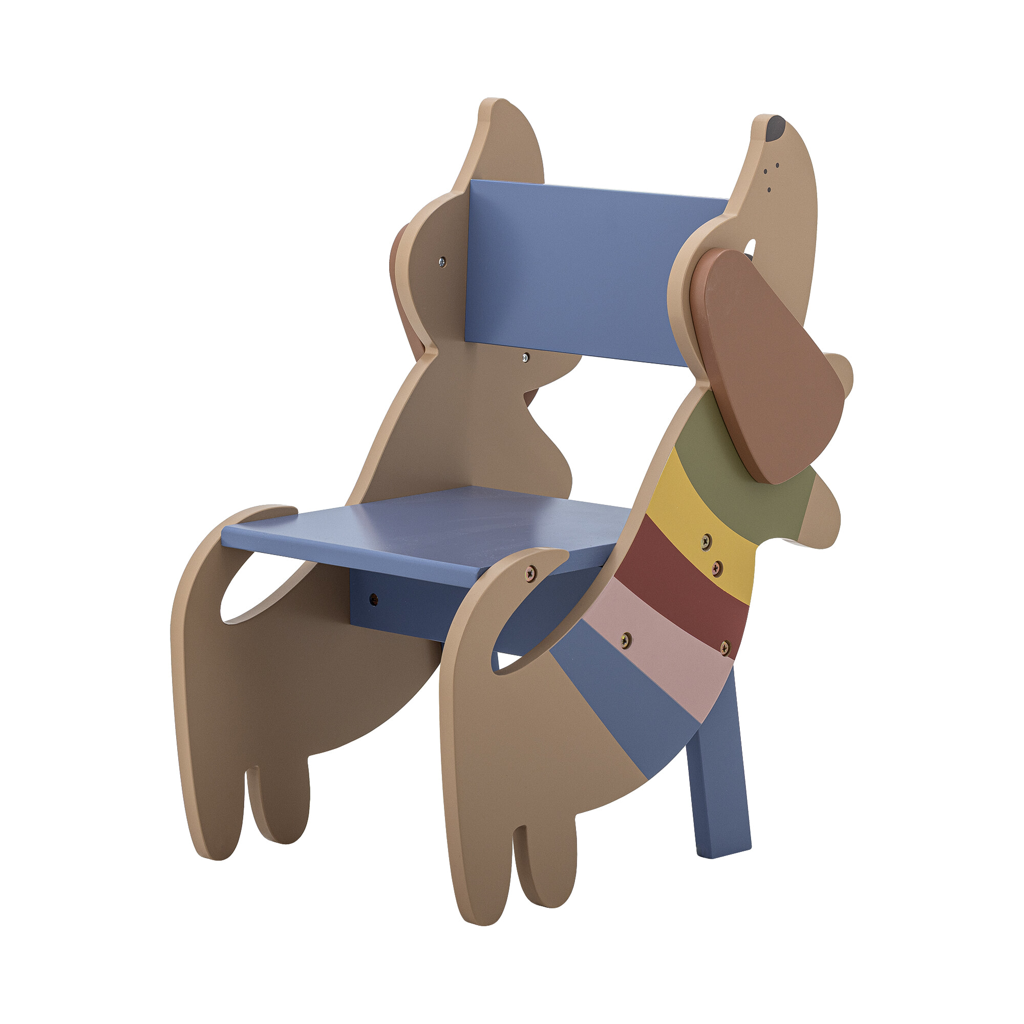 Bloomingville MINI Kinderstoel Charlie Hond - Meerkleurig