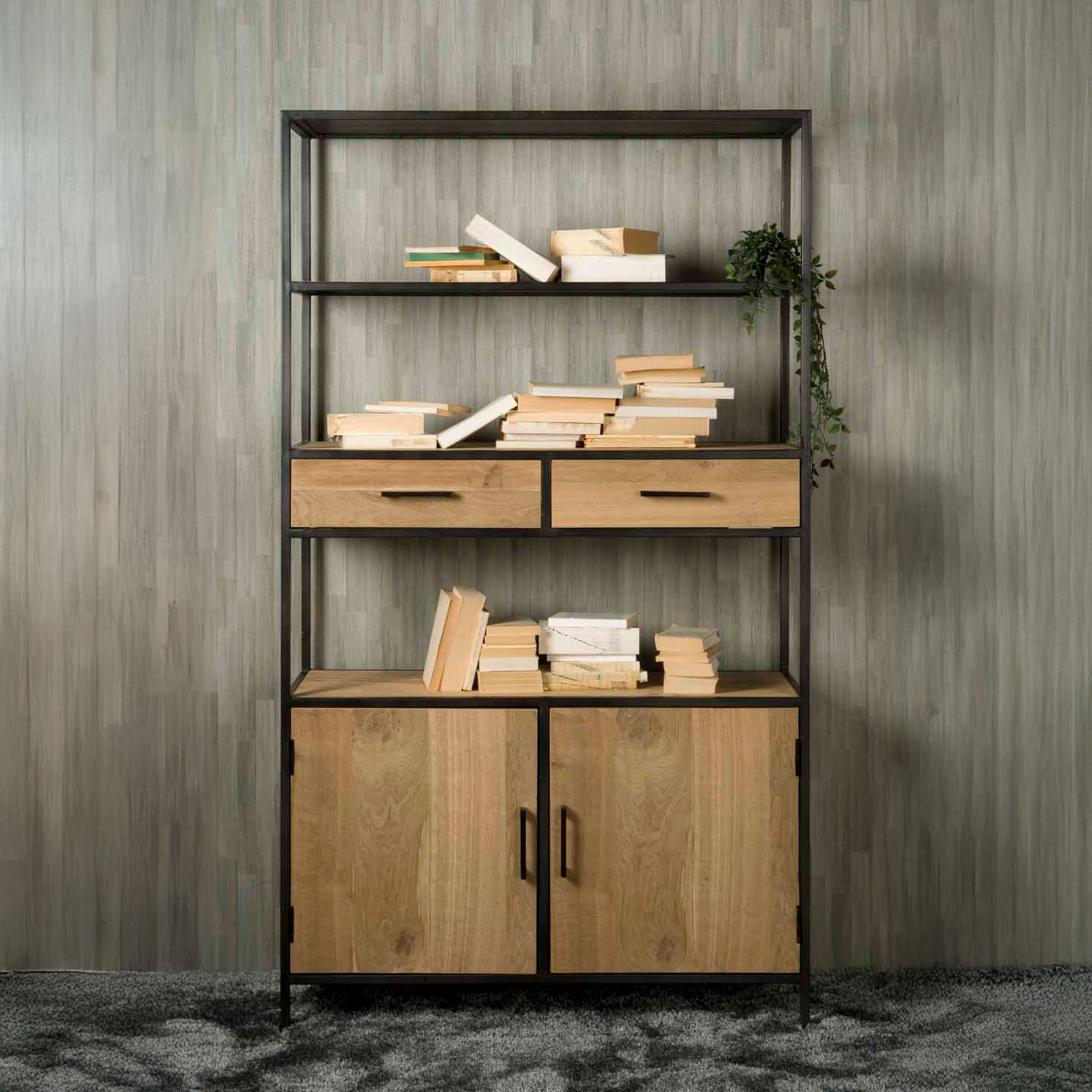 Tower Living Wandkast Luna Eiken, 200 x 115cm - Bruin
