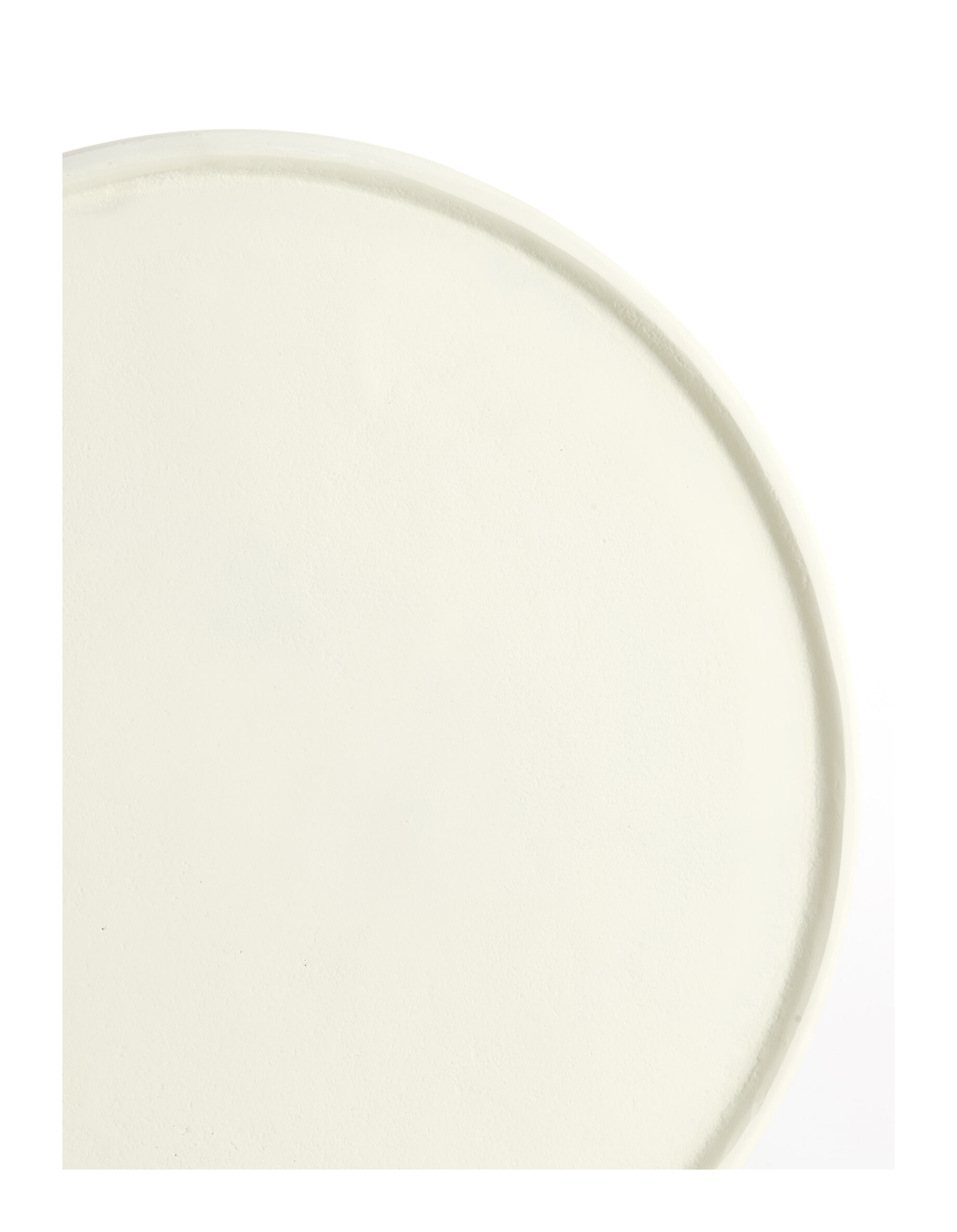 Light & Living Ronde Bijzettafel 'Babina' 36cm, kleur Crème