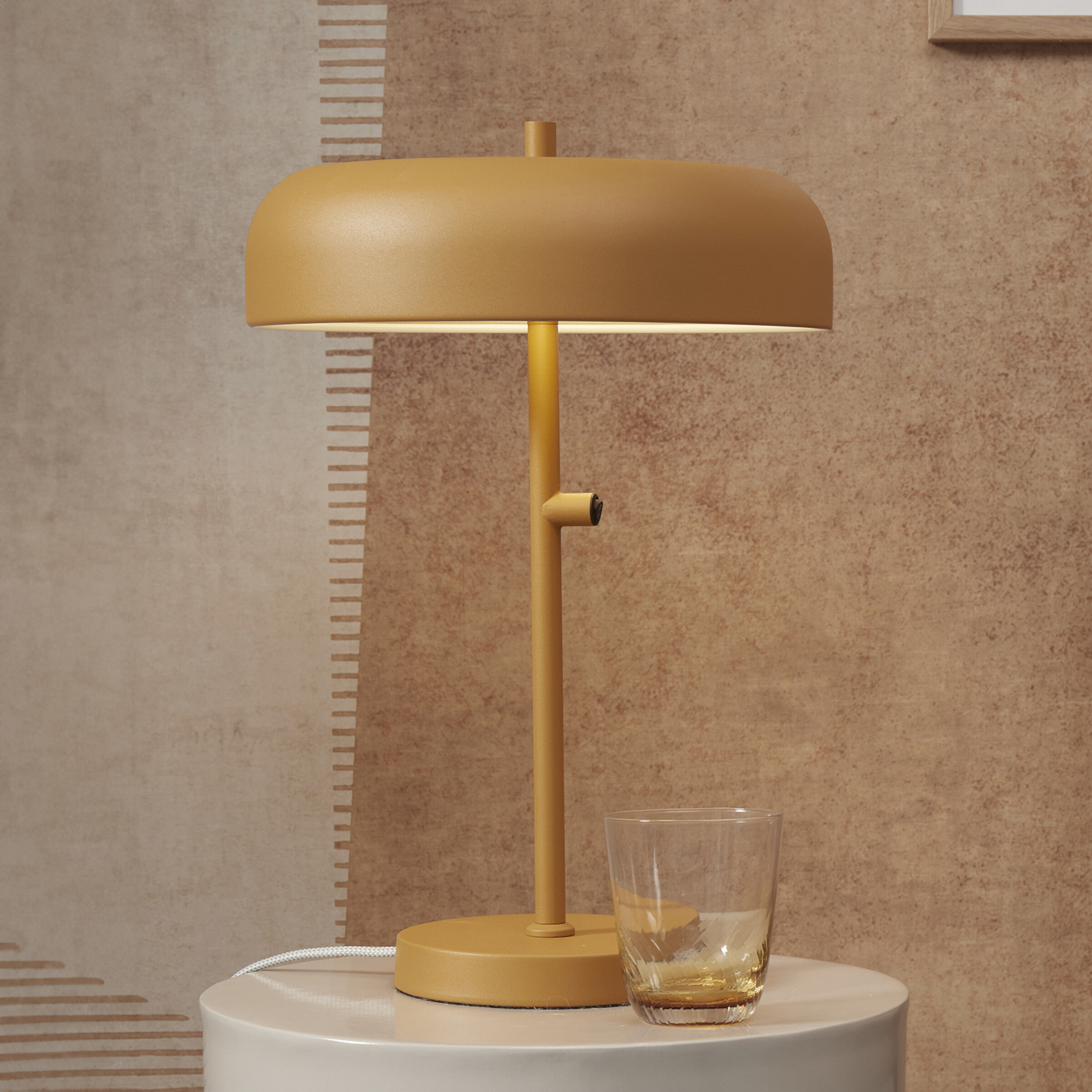 its about RoMi Tafellamp 'Porto' 45cm, kleur Mosterdgeel