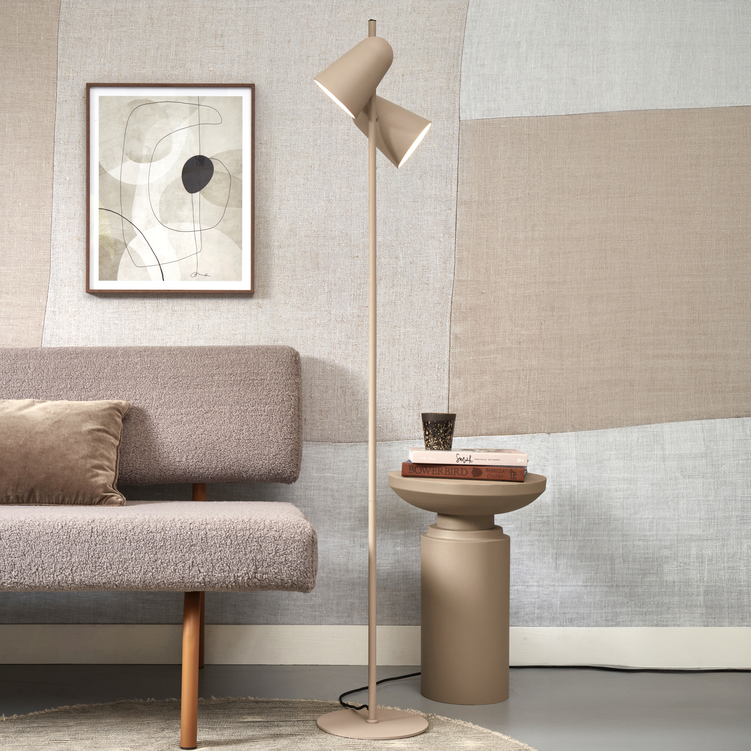 its about RoMi Vloerlamp 'Salamanca' 2-lamps, kleur Zand