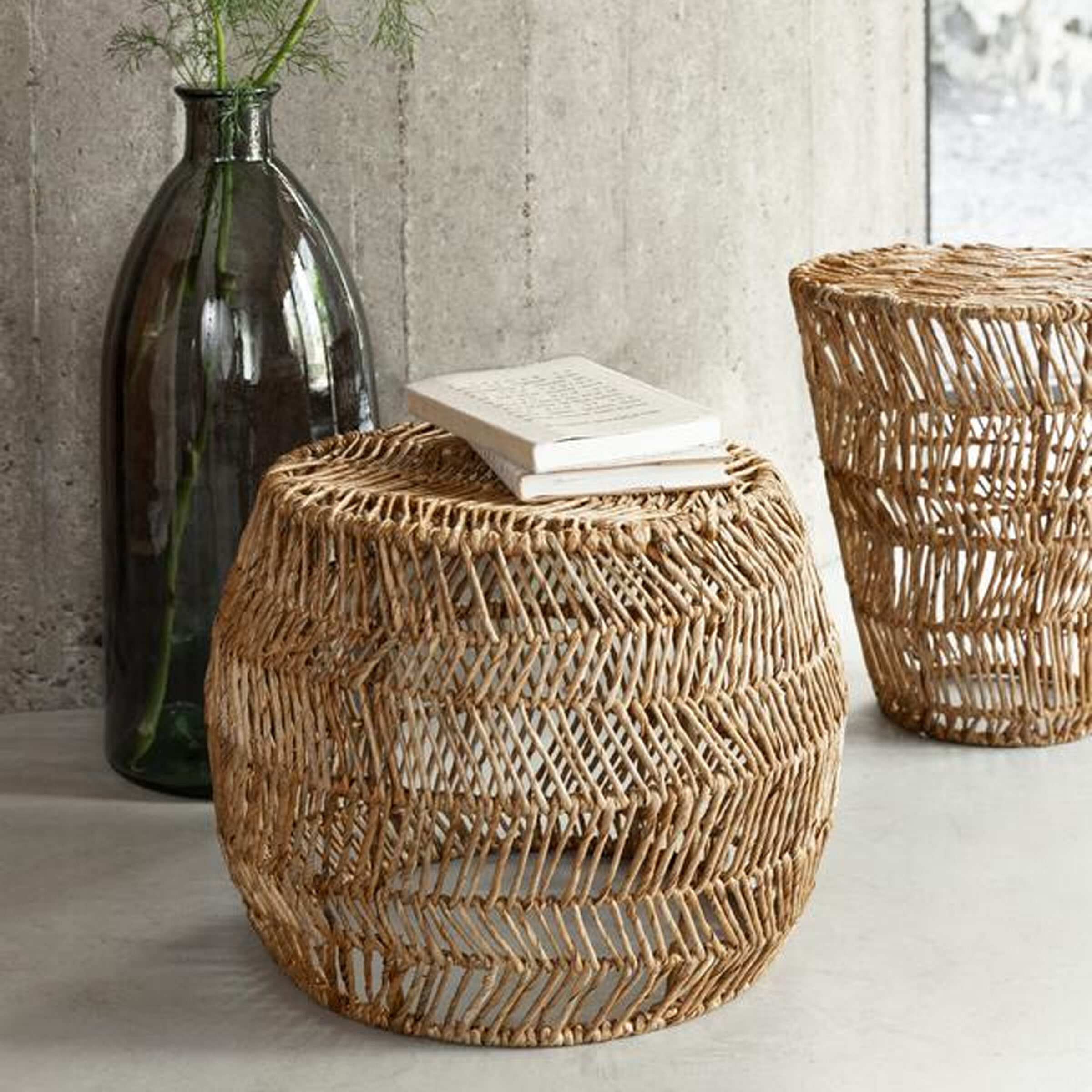 MUST Living Ronde Bijzettafel 'Cala Gracio' Abaca, 44cm