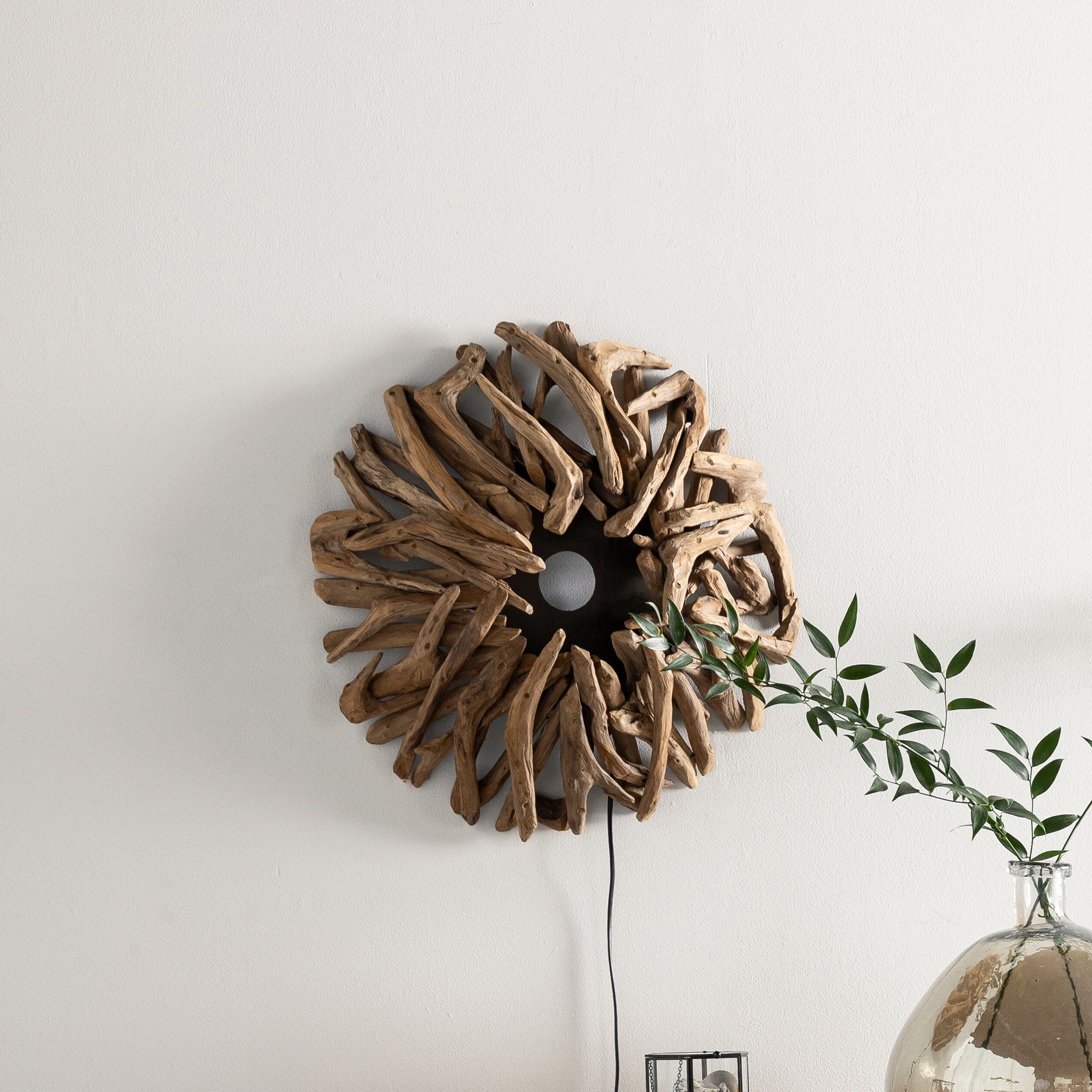 MUST Living Wandlamp 'Zena' Teakhout, 50cm