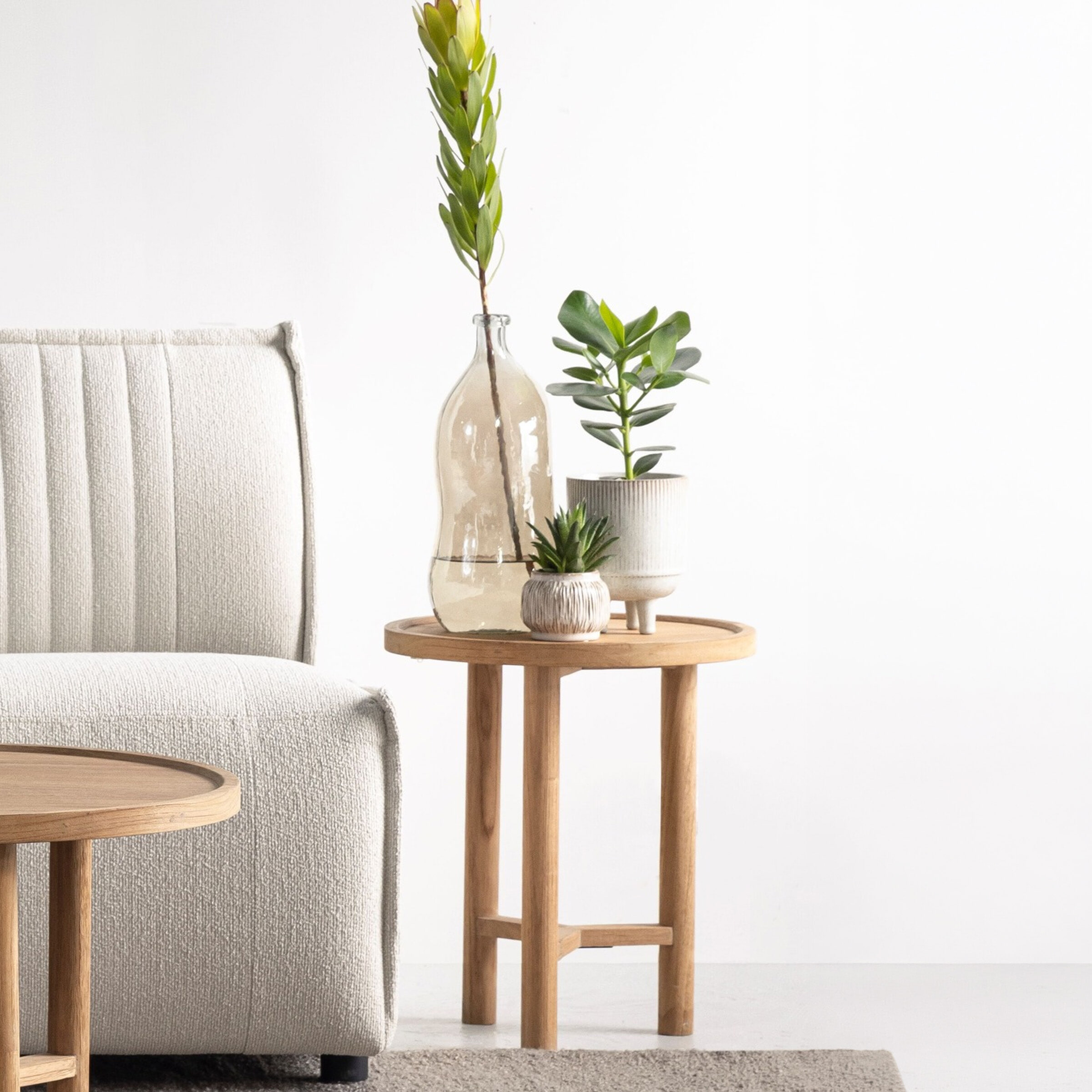 DTP Home Ronde Bijzettafel 'Forte' Teakhout, 40cm