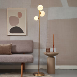 its about RoMi Voerlamp 'Carrara' Marmerprint, 3-lamps, kleur Goud