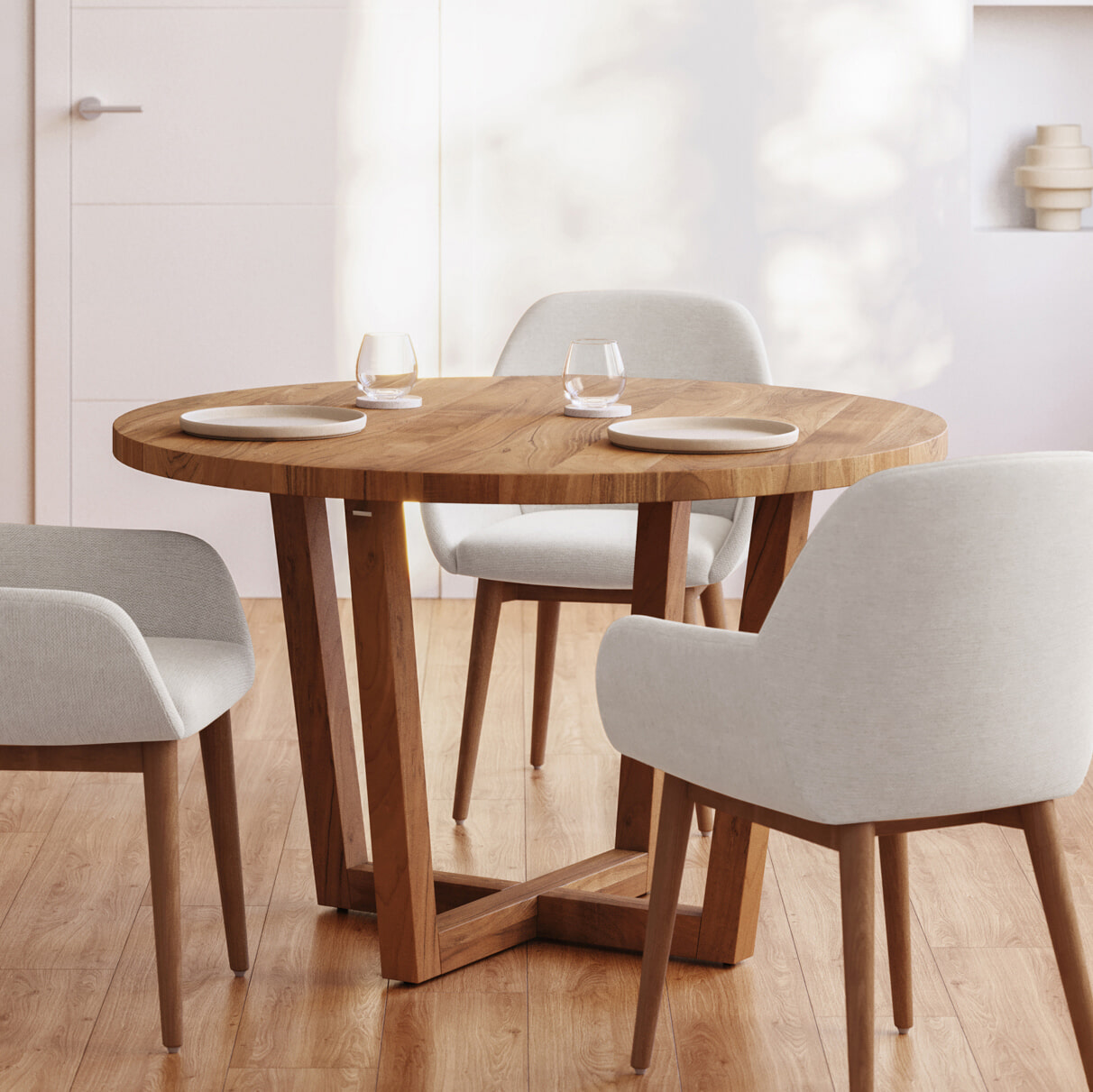Kave Home Ronde Eettafel Nahla Acaciahout, 120cm