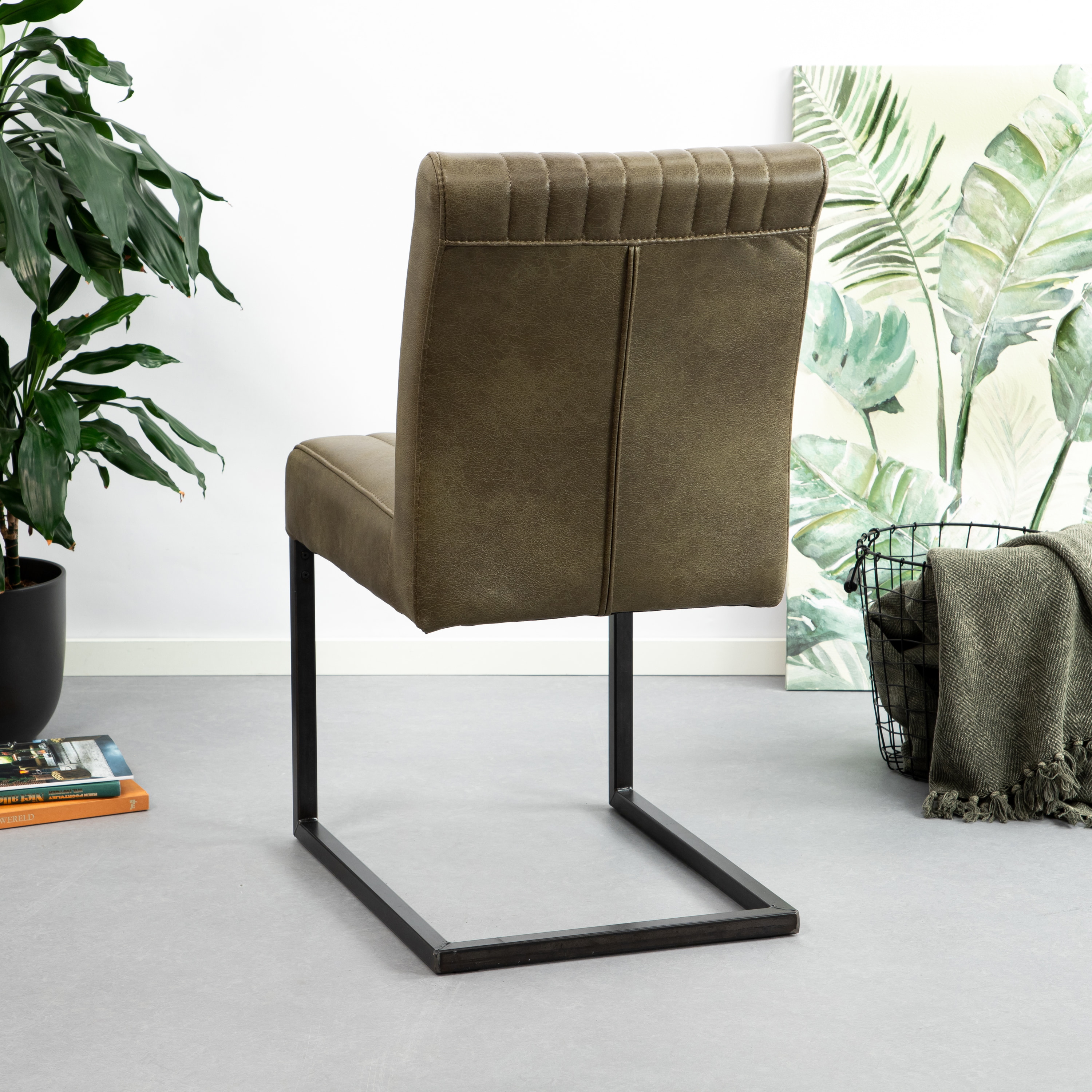 Eetkamerstoel 'Ferro', kleur groen