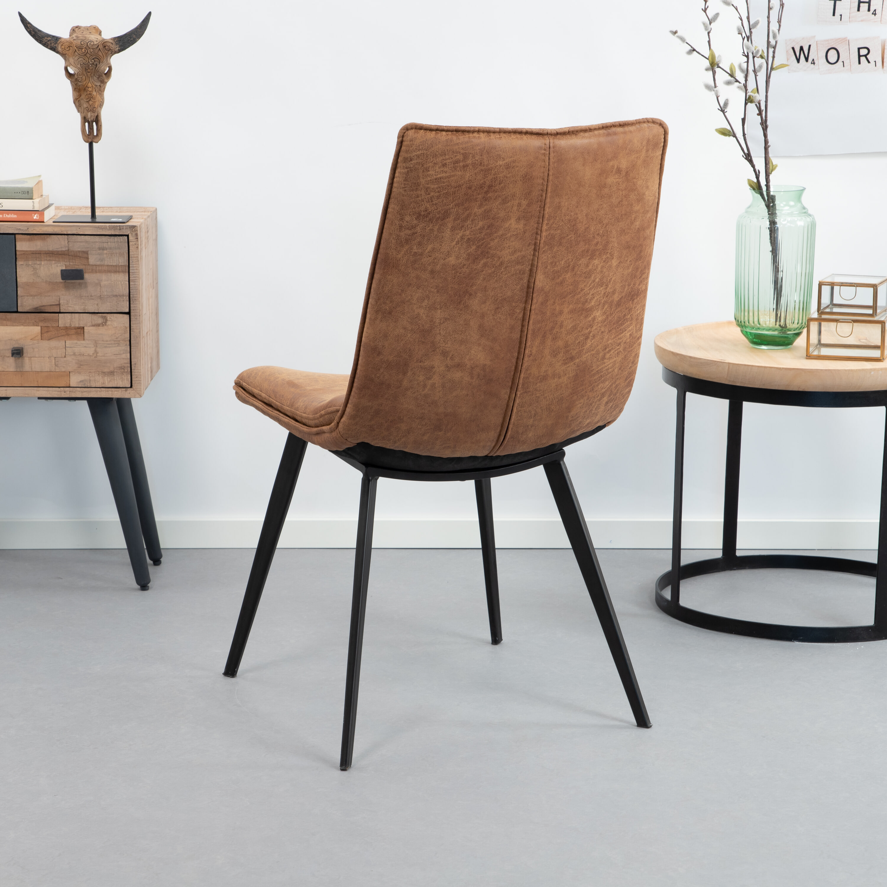 Sohome Eetkamerstoel 'Kirsten', kleur cognac