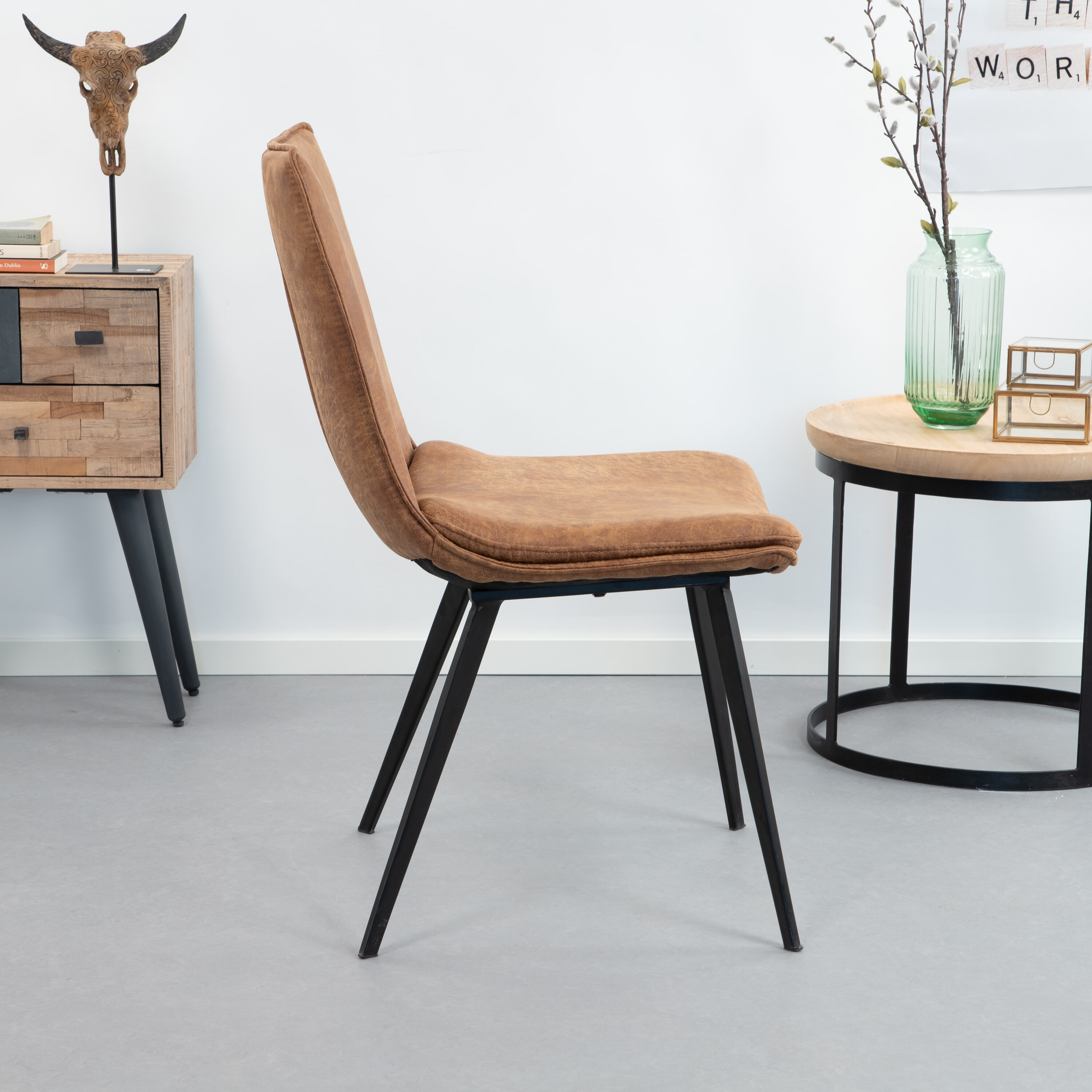 Sohome Eetkamerstoel 'Kirsten', kleur cognac