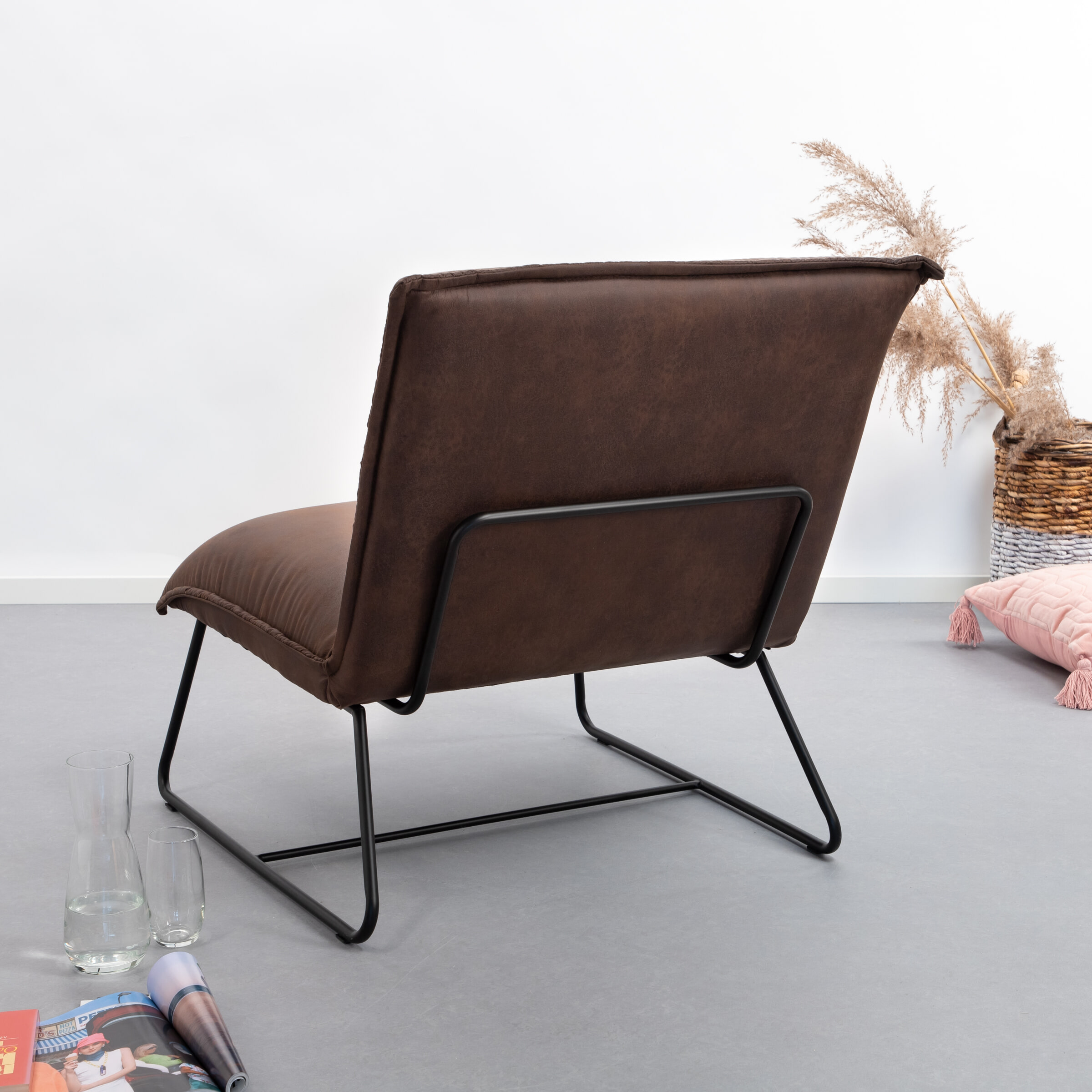 Tower Living Fauteuil 'Vilar', kleur bruin
