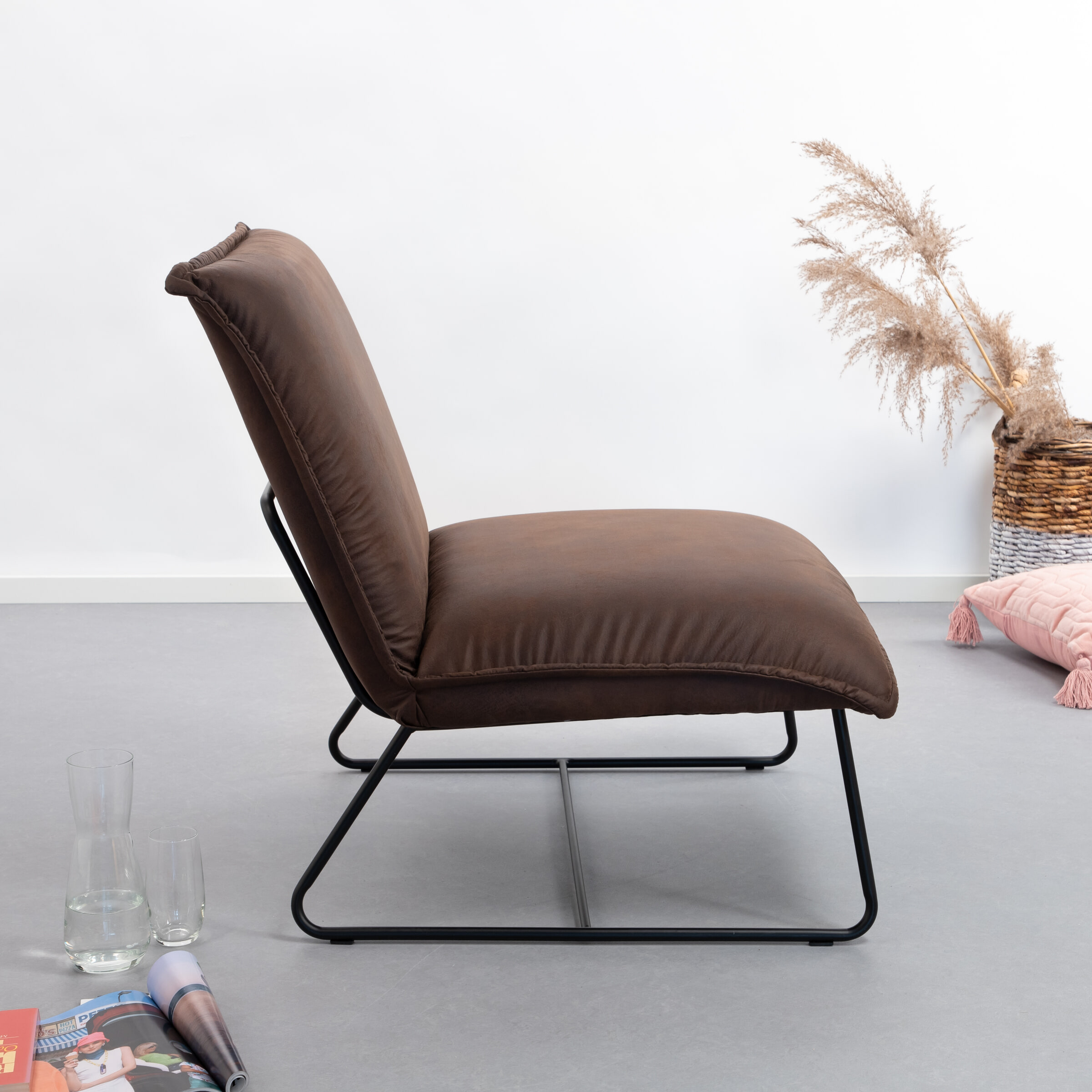 Tower Living Fauteuil 'Vilar', kleur bruin