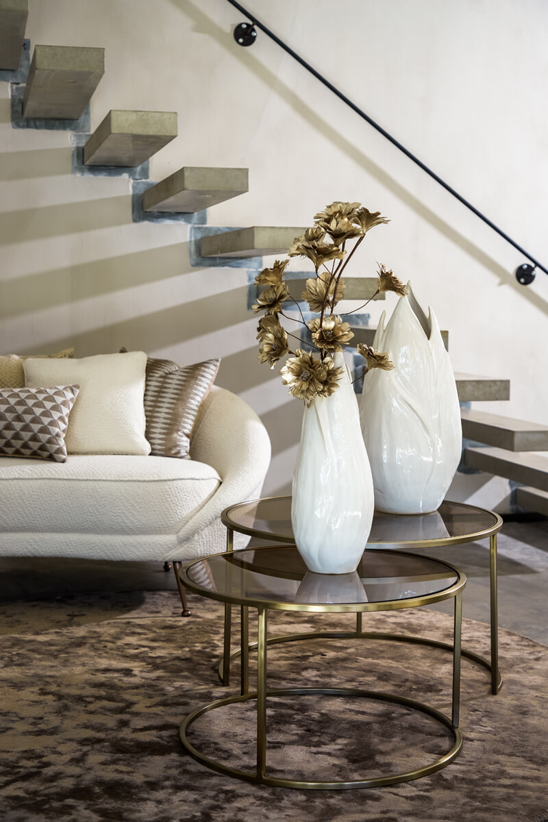 Light & Living Salontafel 'Duarte' Set van 2 stuks, kleur Goud/Lichtbruin