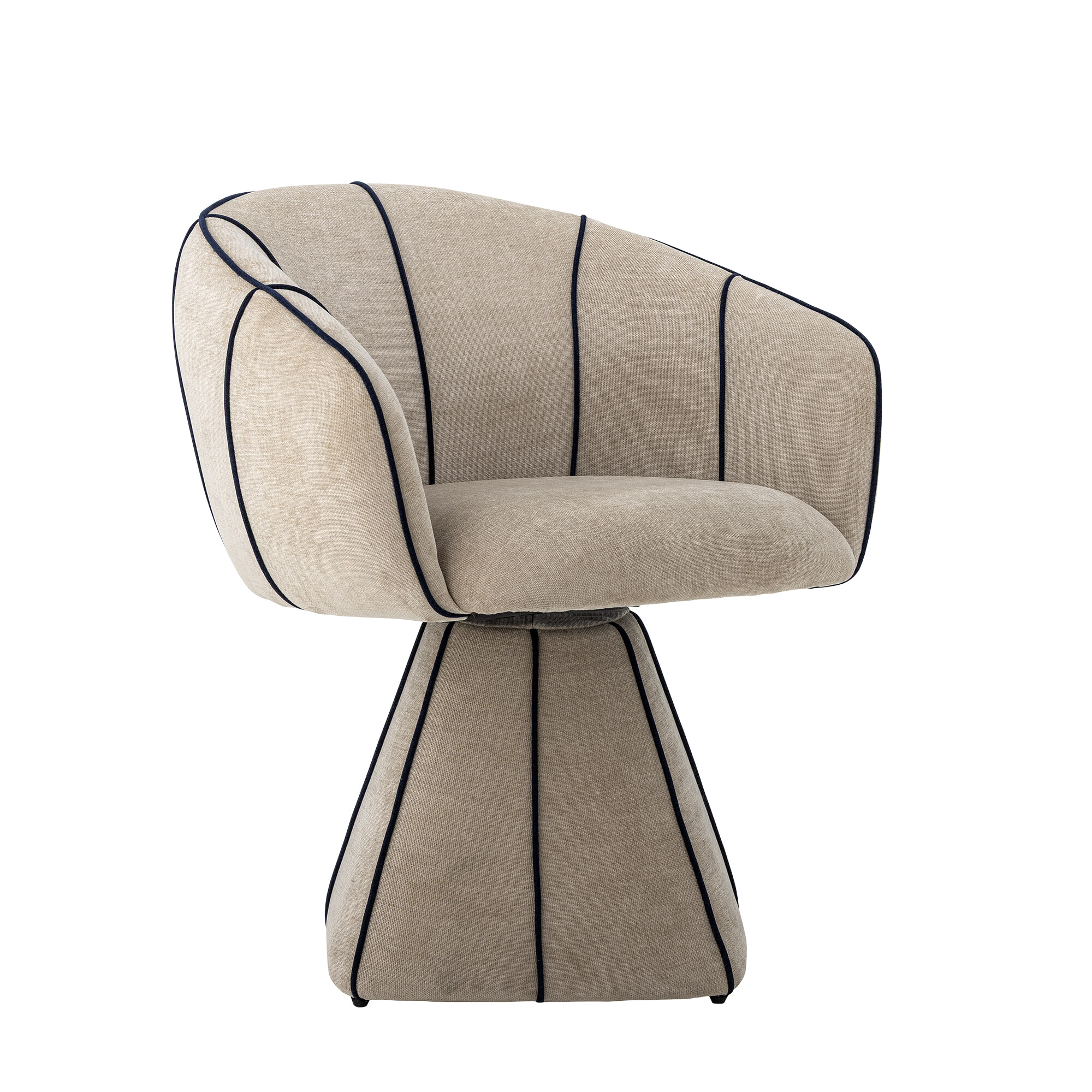 Bloomingville Draaifauteuil Semilie Velvet - Naturel