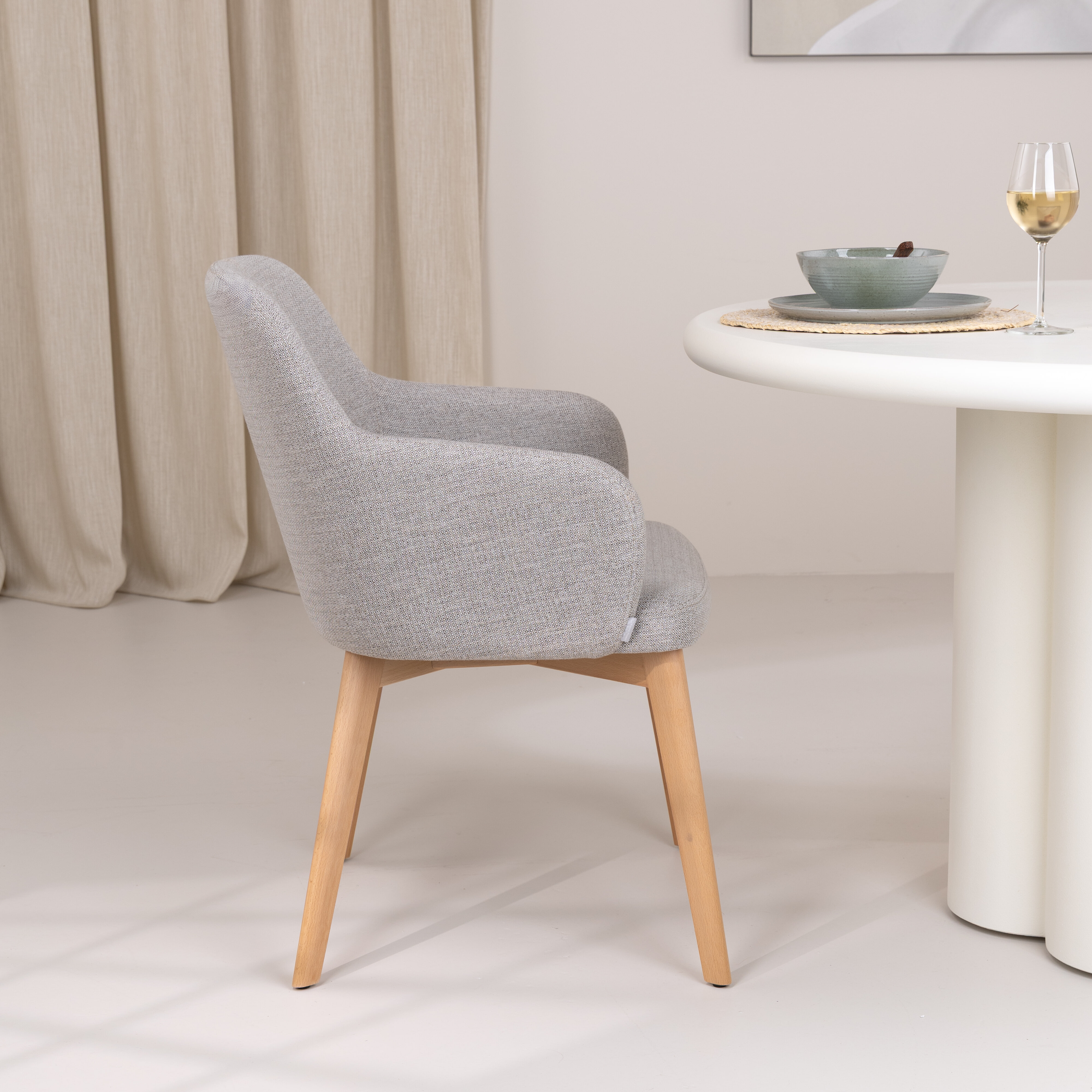 Kave Home Eetkamerstoel 'Nelida' kleur Bruin