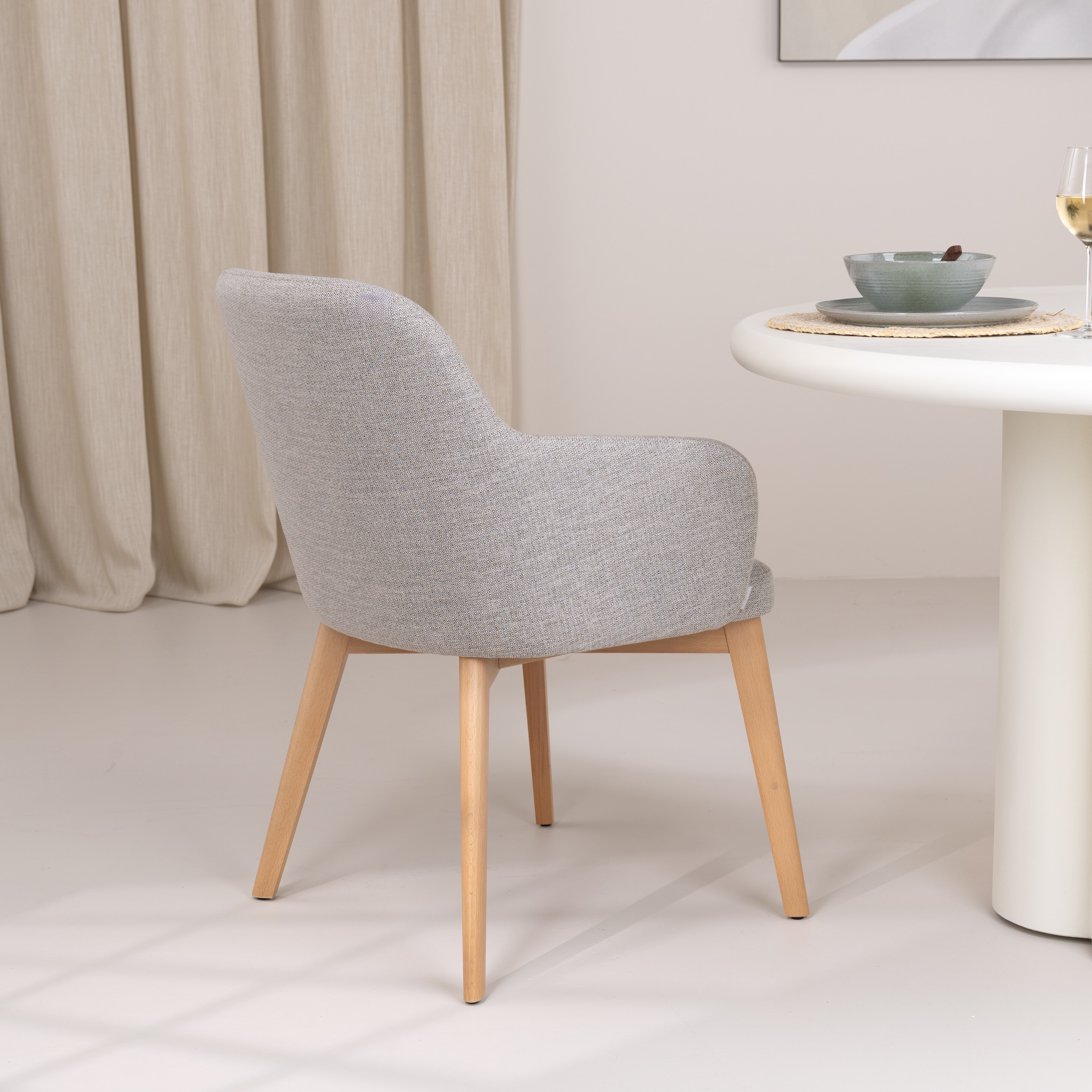 Kave Home Eetkamerstoel 'Nelida' kleur Bruin