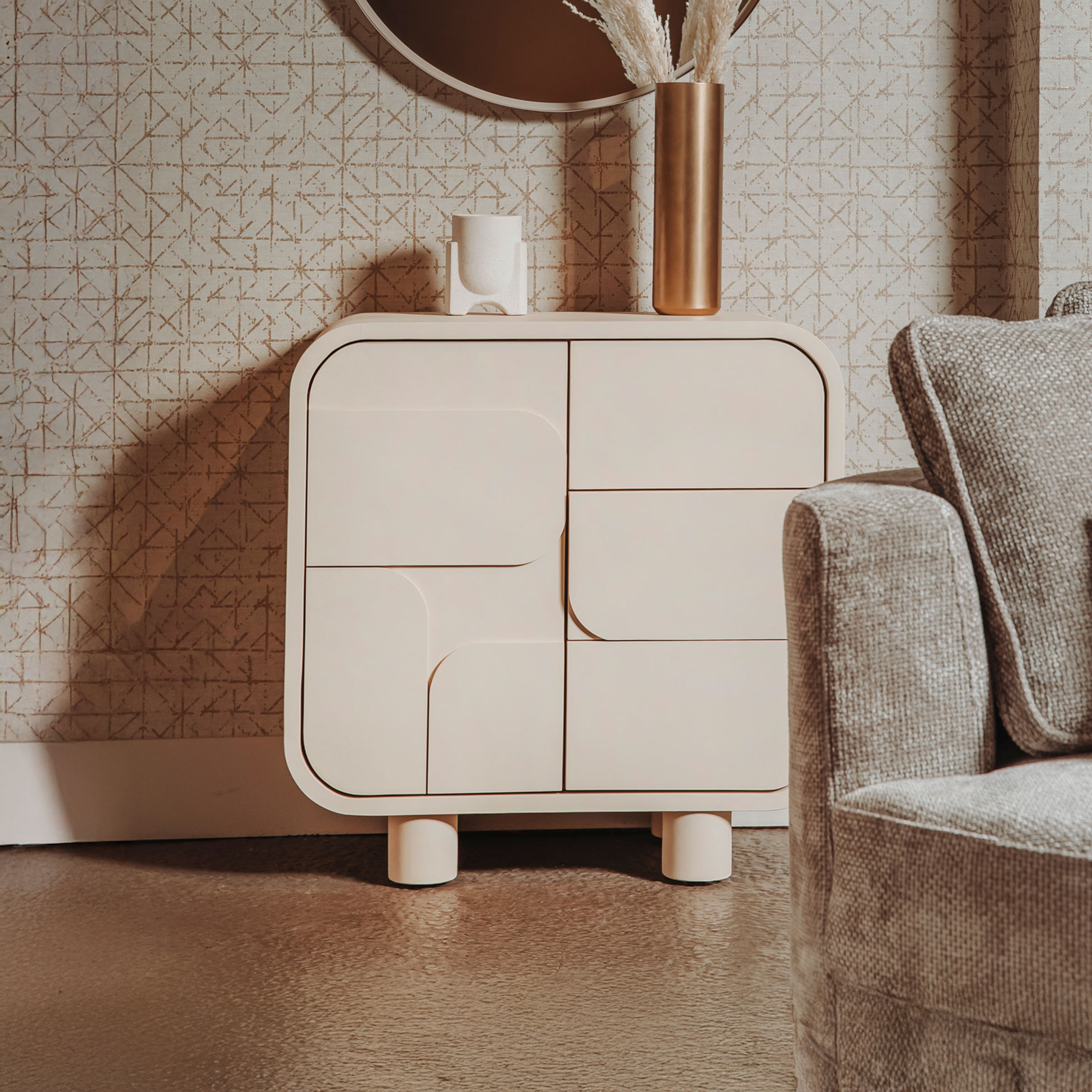 Tower Living Opbergkastje 'Alviano' 80 x 80cm, kleur Beige