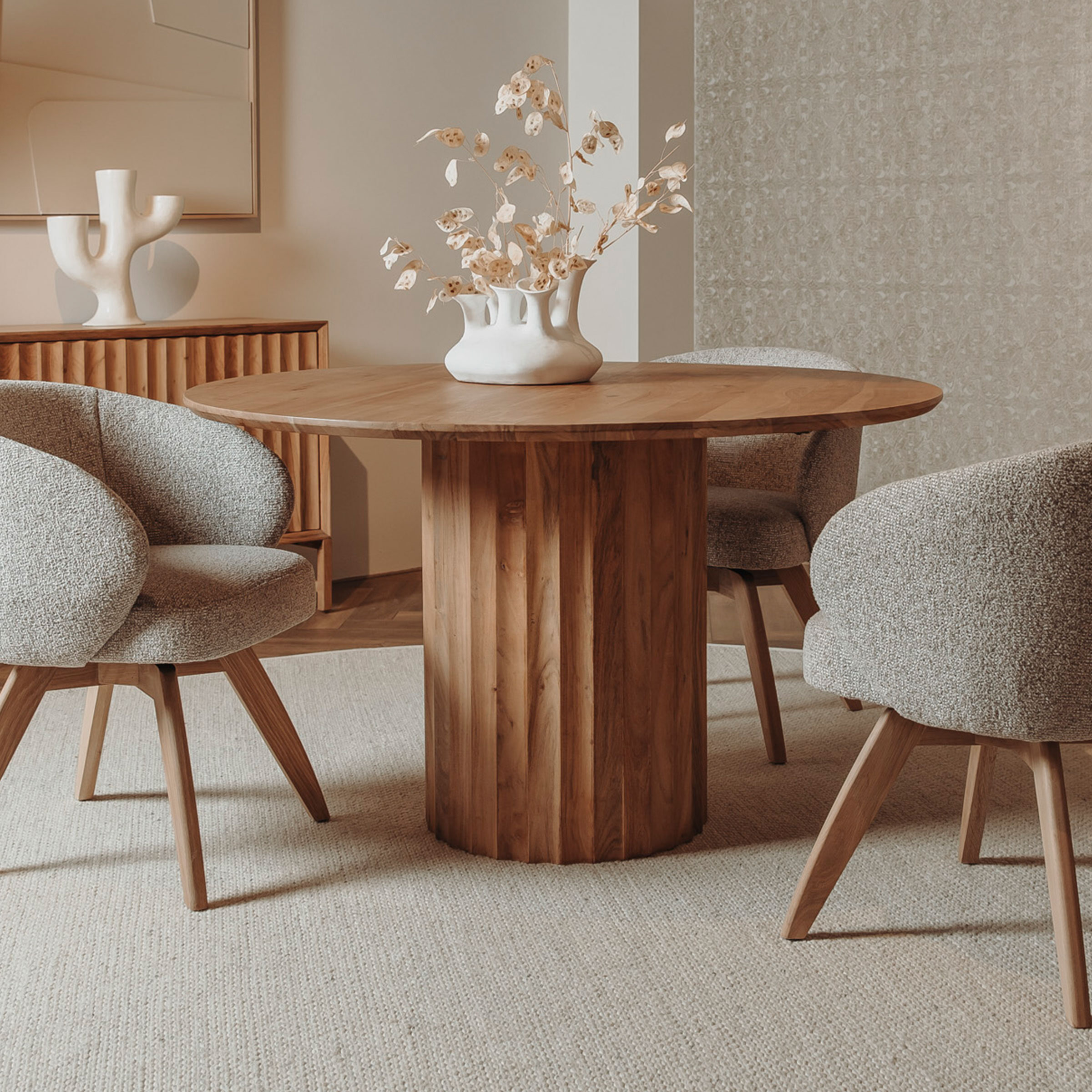 Tower Living Ronde Eettafel 'Crotone' Acaciahout