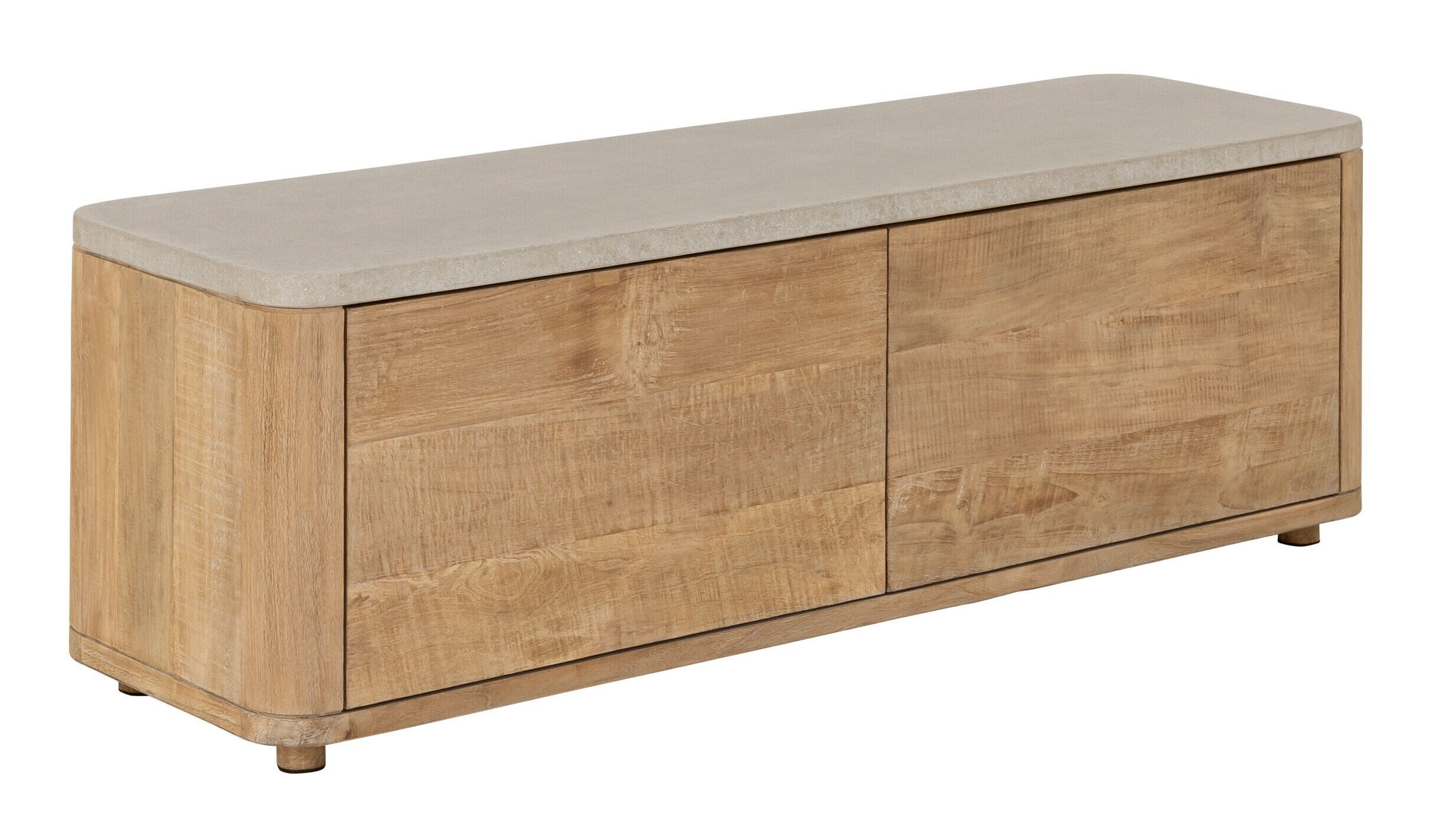 DTP Home TV-meubel Nova Teakhout en travertin, 130cm - Naturel
