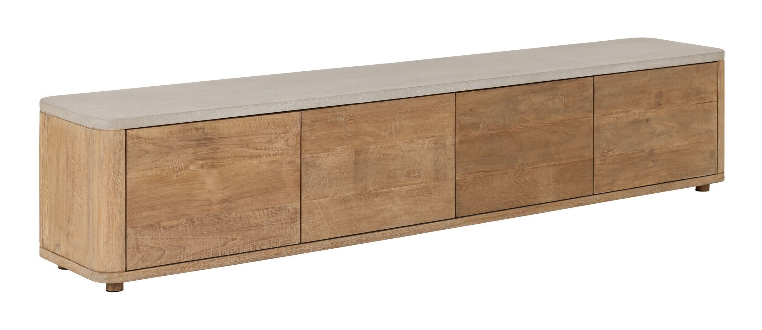 DTP Home TV-meubel Nova Teakhout en travertin, 210cm - Naturel