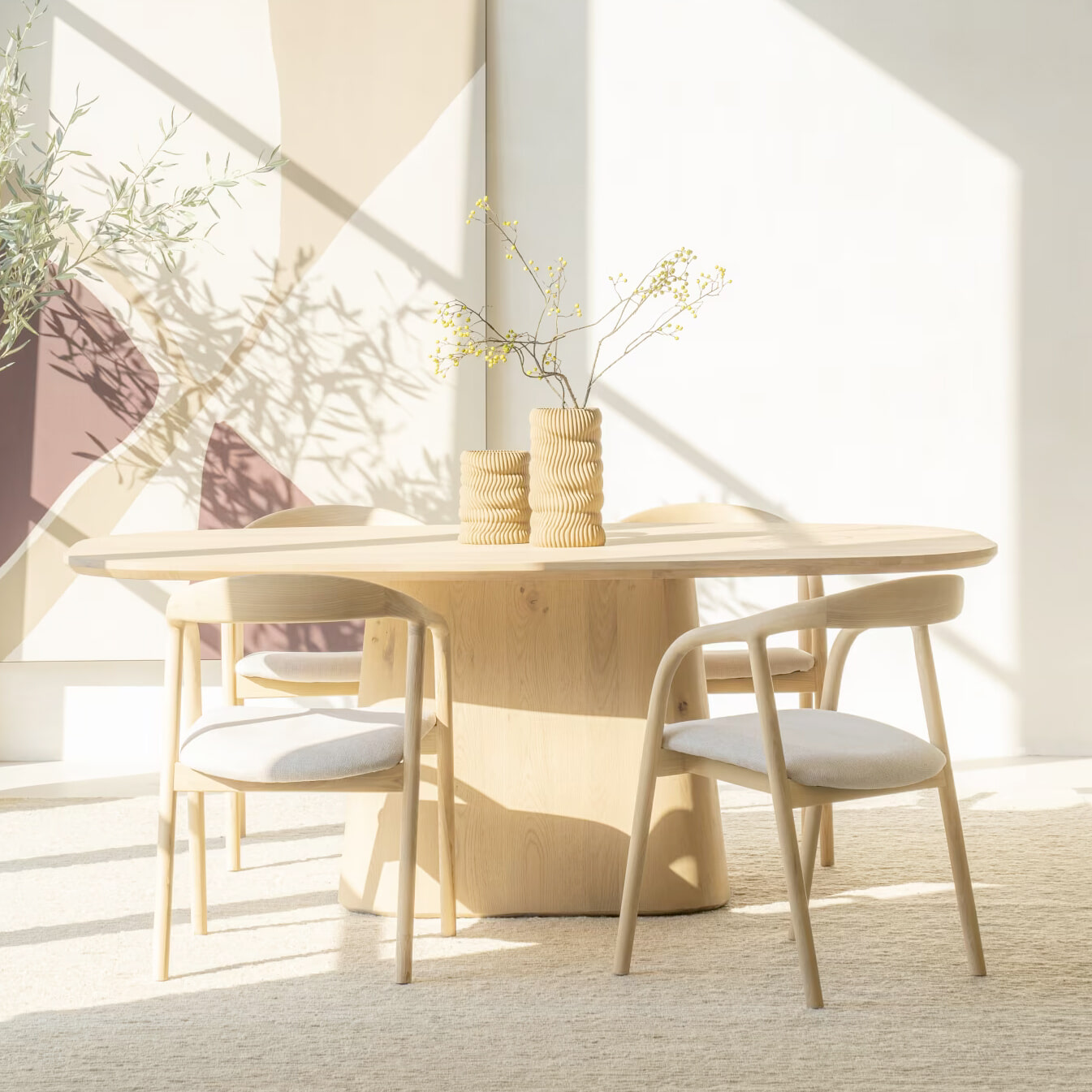 Eleonora Deens Ovale Eettafel 'Nola' Eikenhout, 200 x 110cm