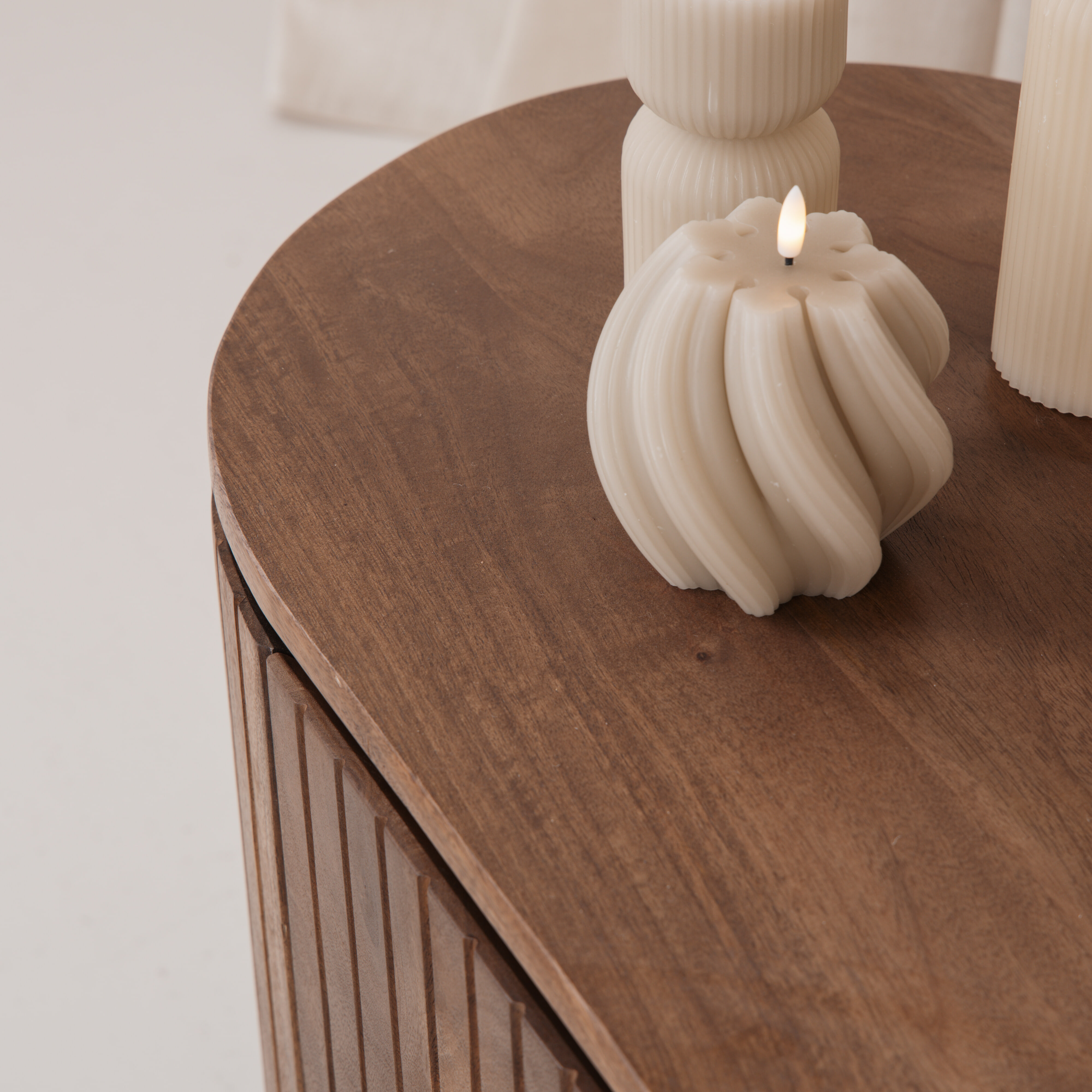 Livingfurn TV-meubel 'Noor' Mangohout, 170cm, kleur Naturel