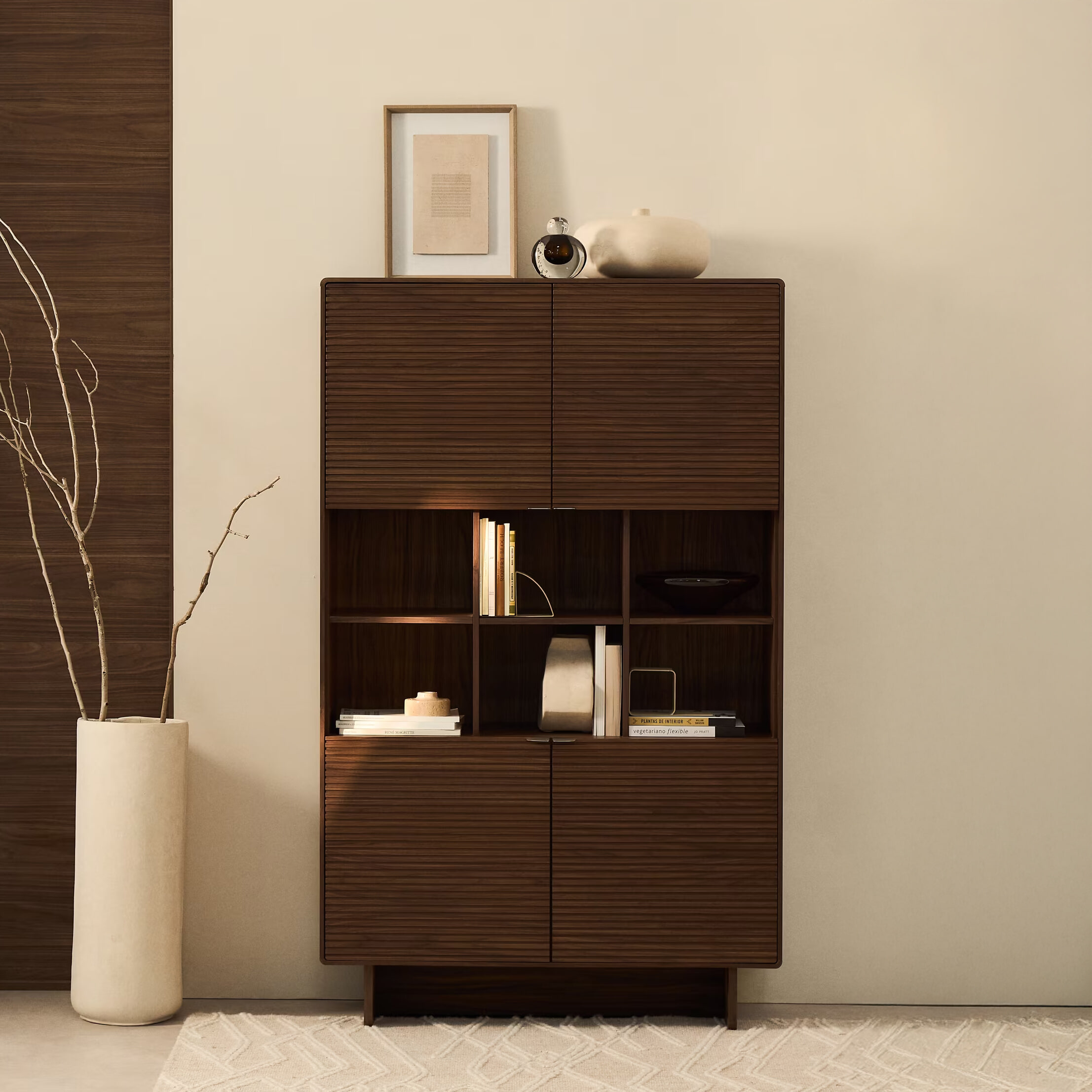 Kave Home Opbergkast 'Norlen' Walnootfineer, 163 x 100cm