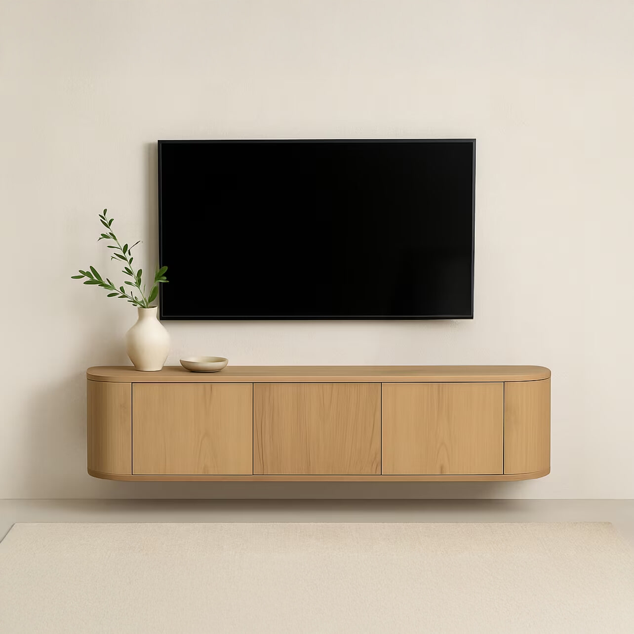Livingfurn Zwevend TV-meubel 'Novero' Eiken, kleur Naturel