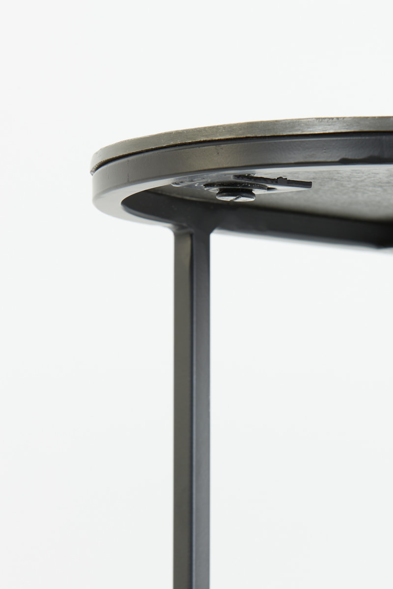 Light & Living Bijzettafel 'Bocov' Set van 2 stuks, kleur Antiek Lood