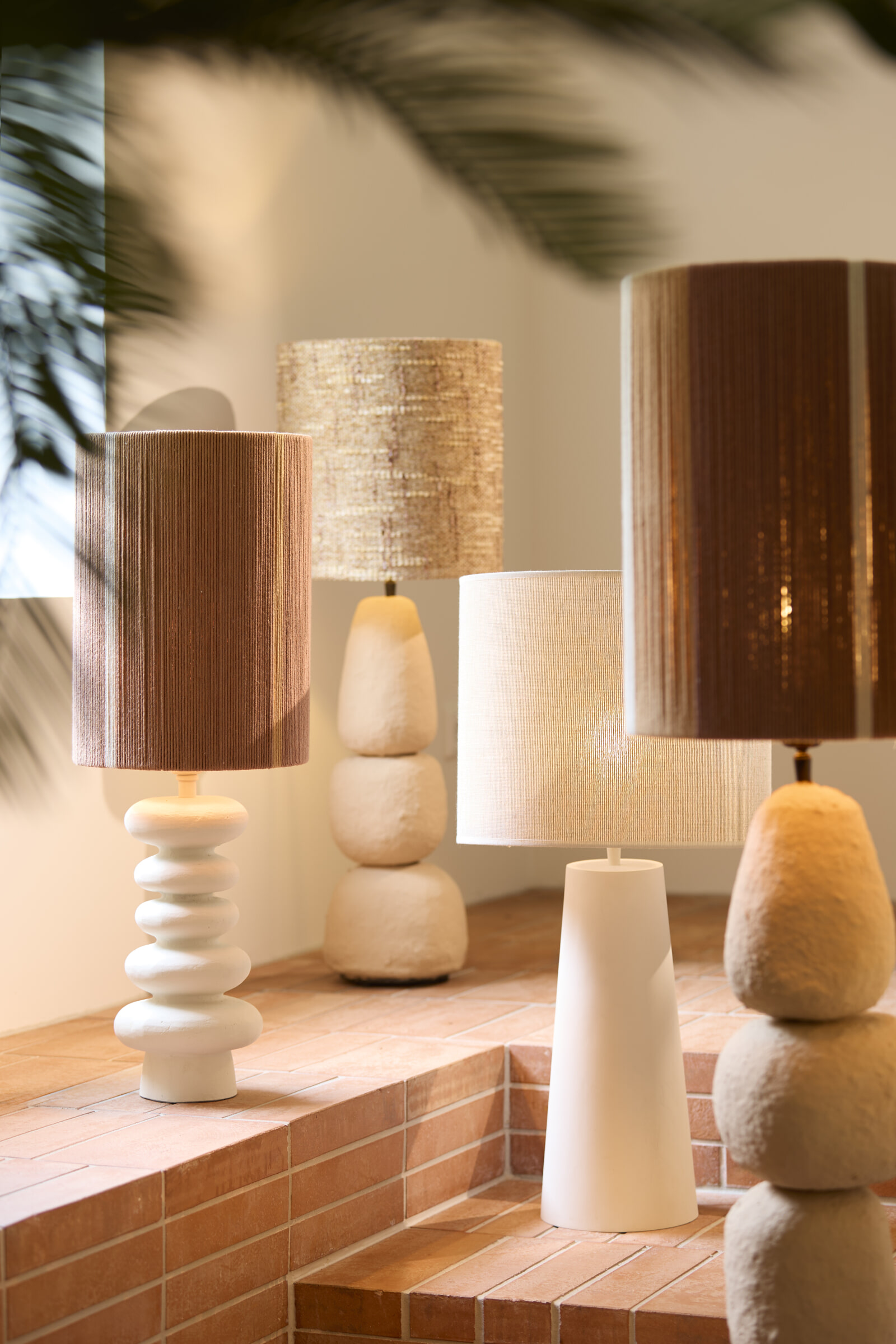 Light & Living Tafellamp 'Olona' 35cm hoog, kleur Crème (excl. kap)
