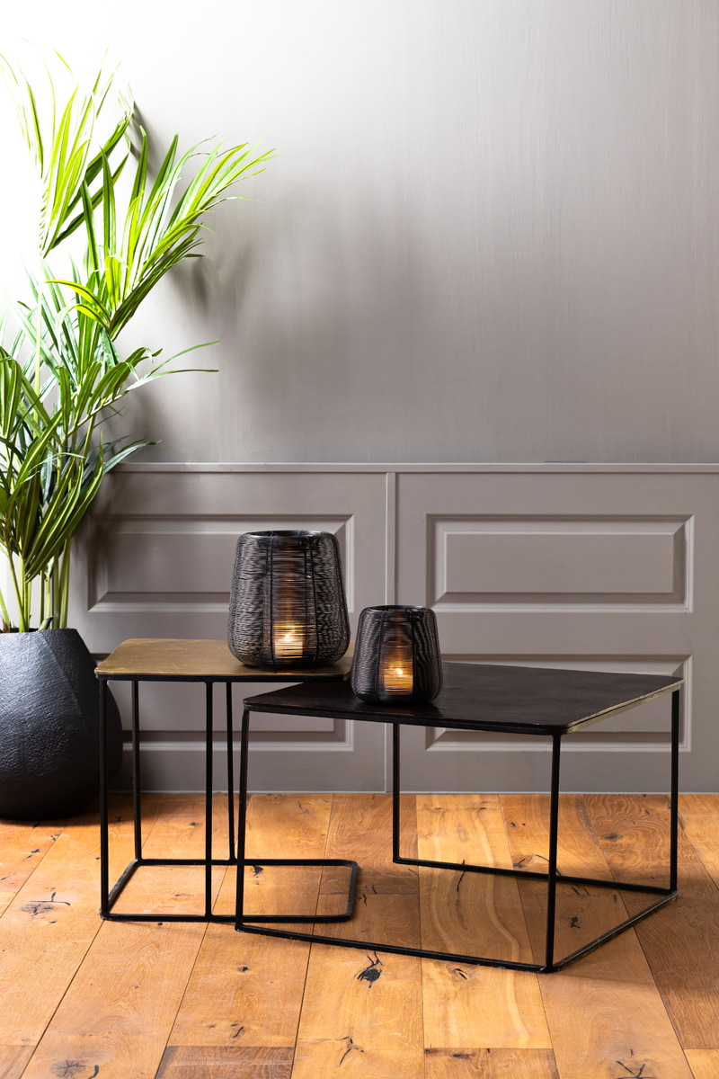 Light & Living Bijzettafel 'Lebu' Set van 2 stuks, kleur Antiek Koper