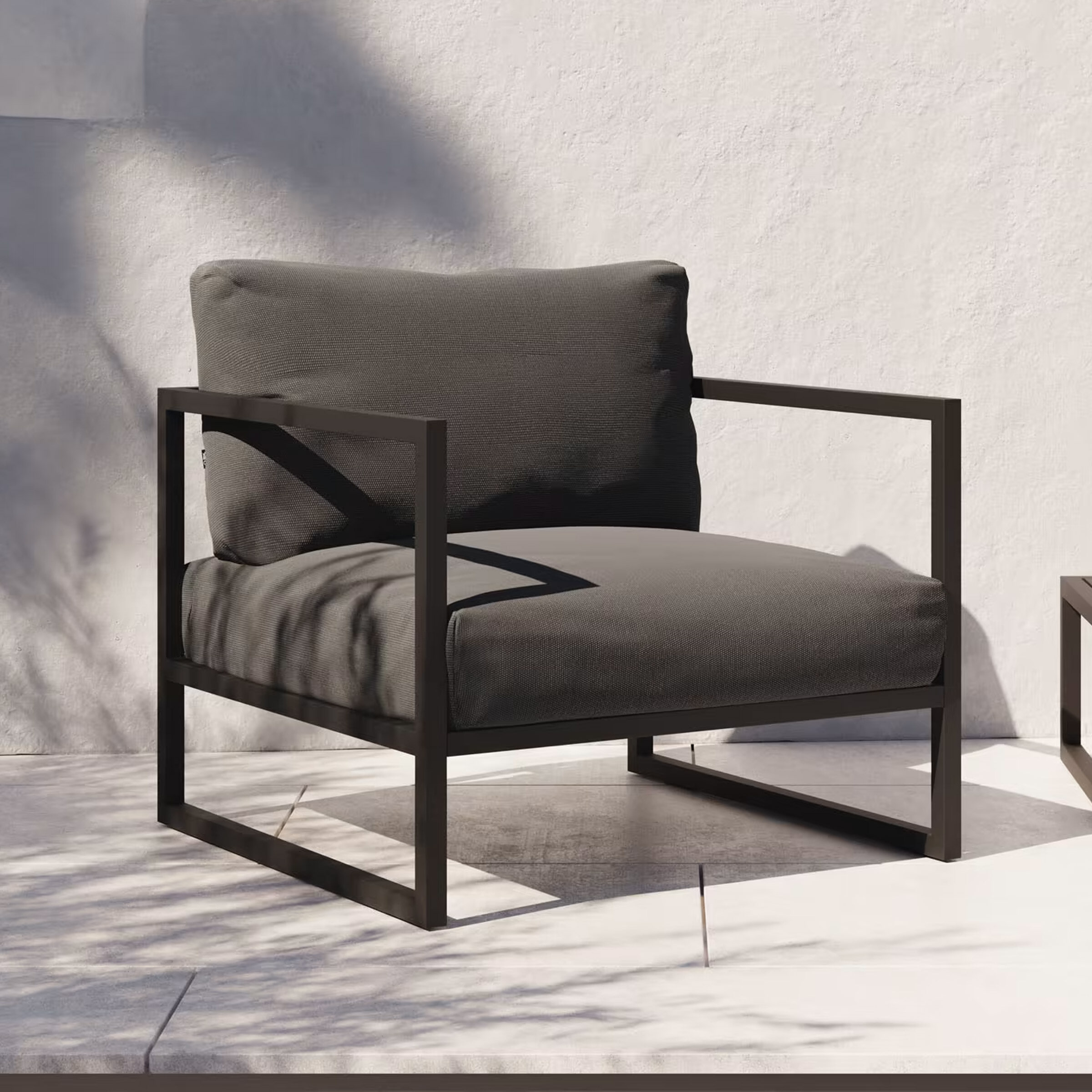 Kave Home Outdoor Fauteuil 'Comova' kleur Donkergrijs