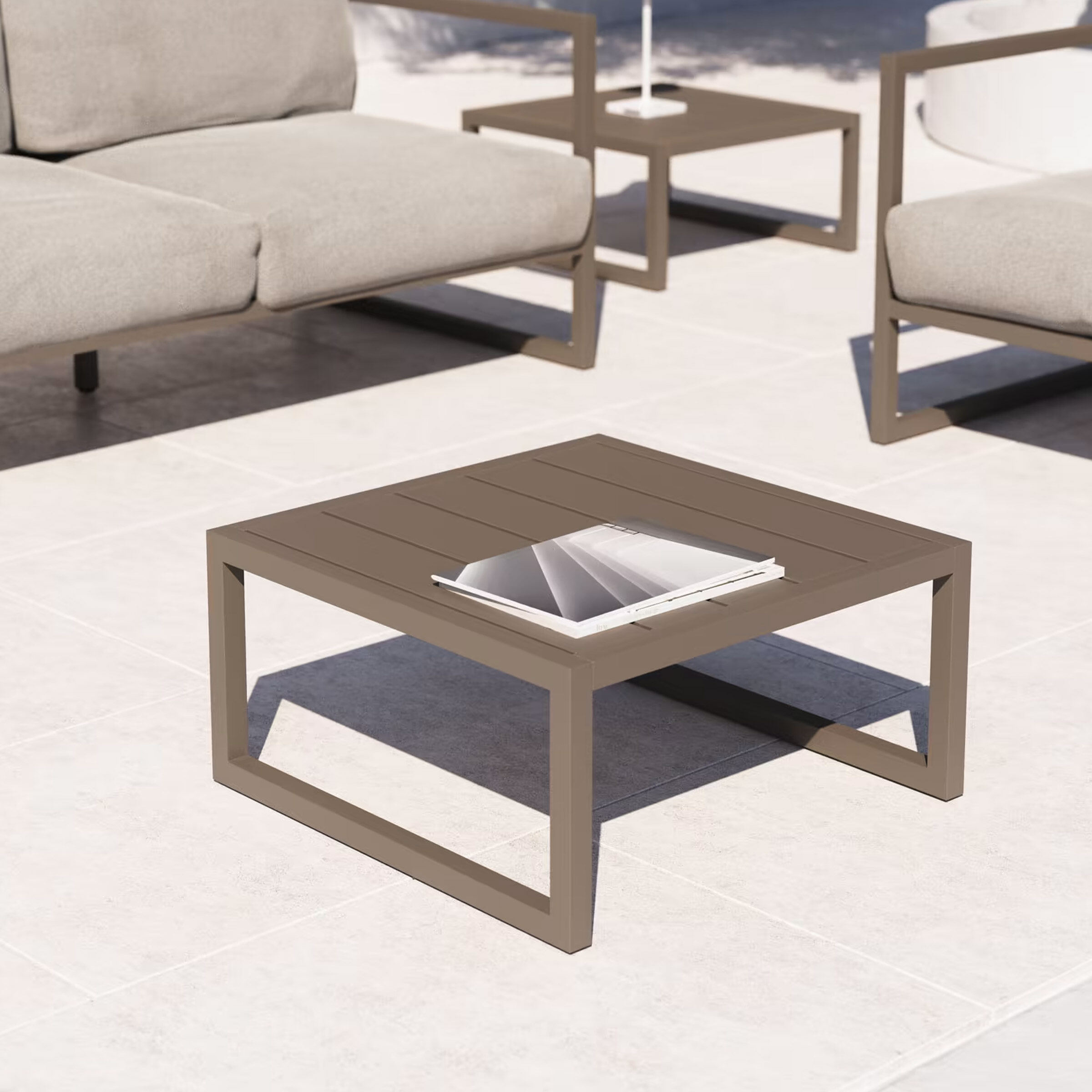 Kave Home Outdoor Bijzettafel 'Comova' 60 x 60cm, kleur Donkergroen