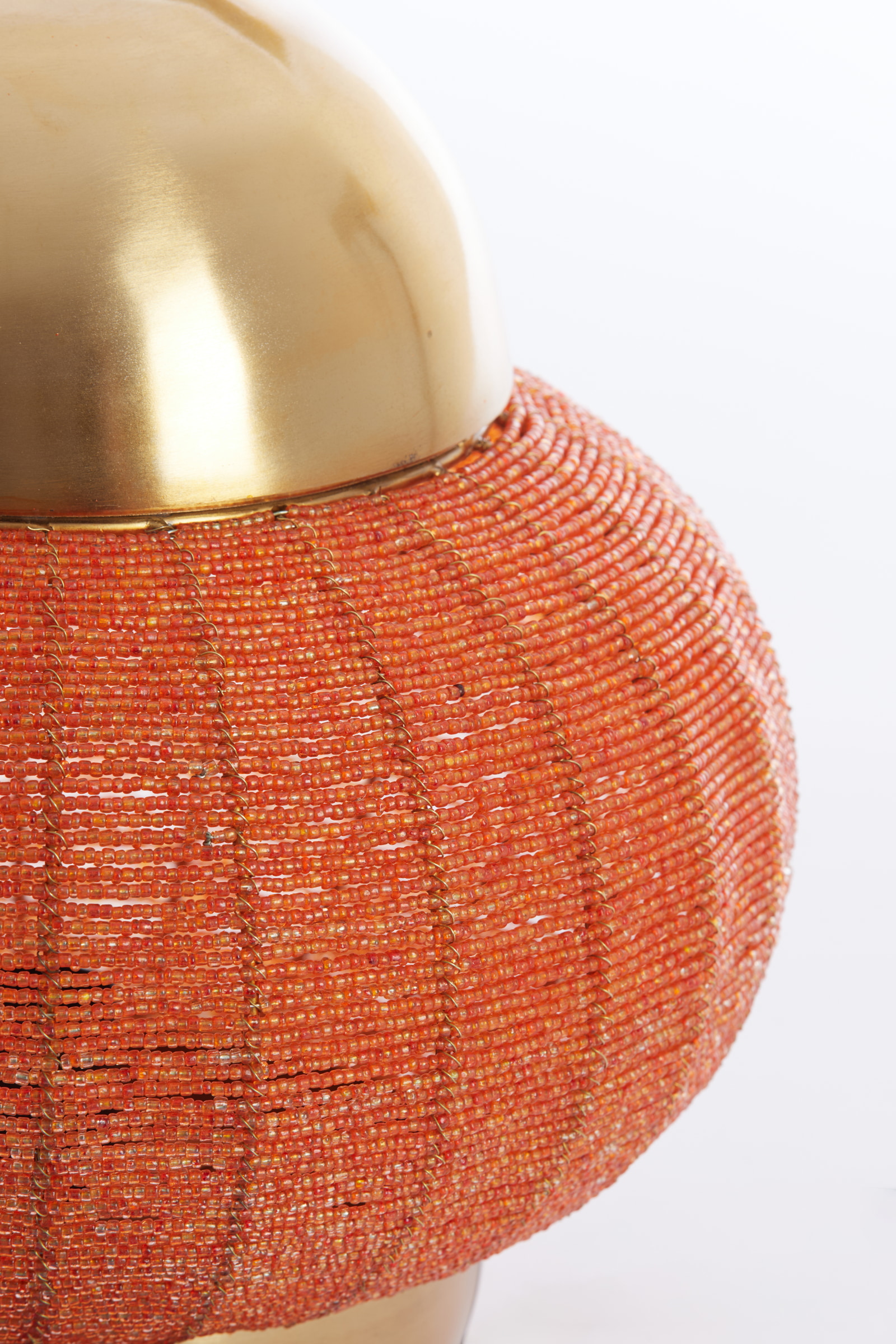 Light & Living Hanglamp 'Cetara' Kralen, 33cm, kleur Oranje/Brons