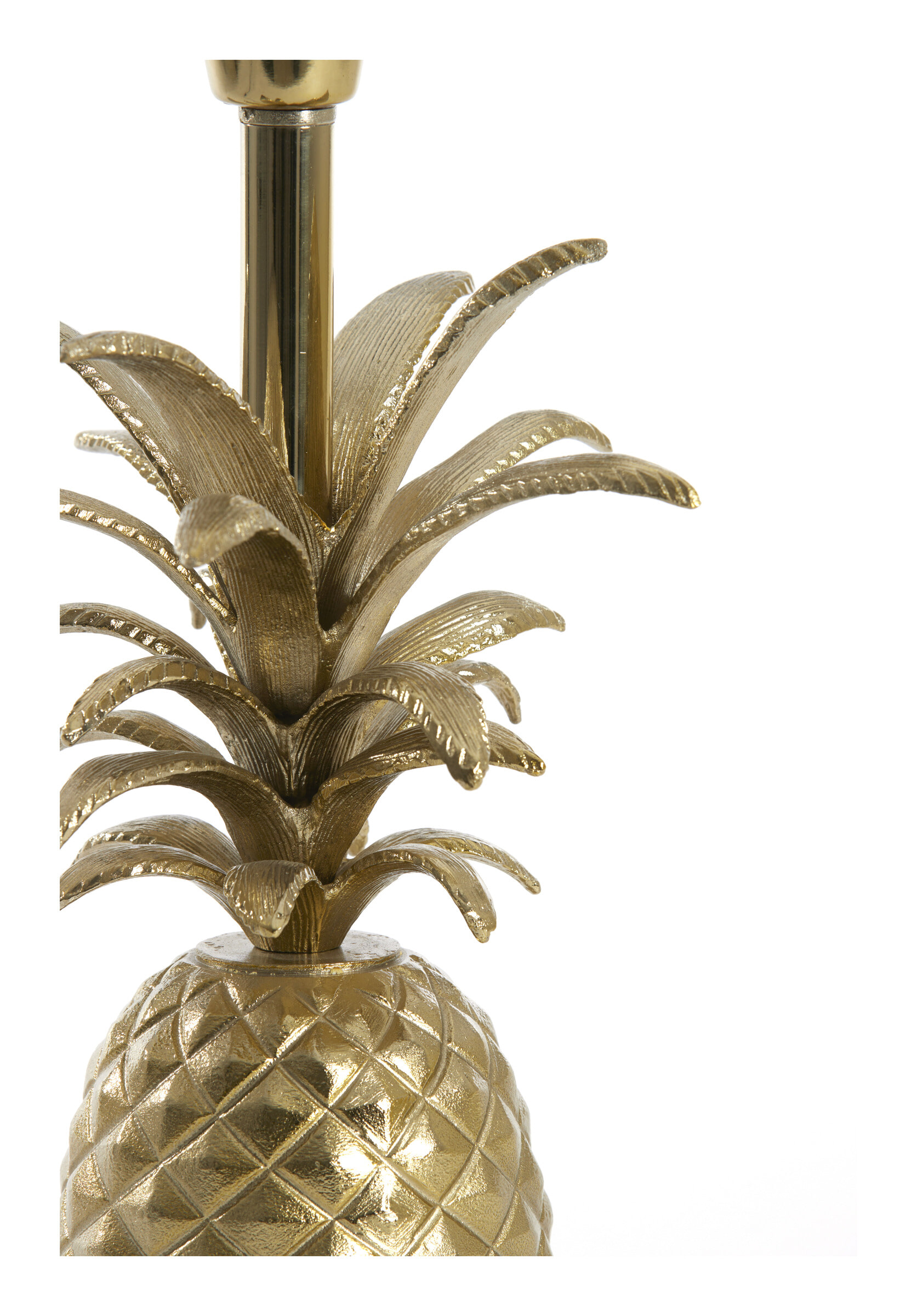 Light & Living Tafellamp 'Pineapple' 37cm, kleur Goud (excl. kap)