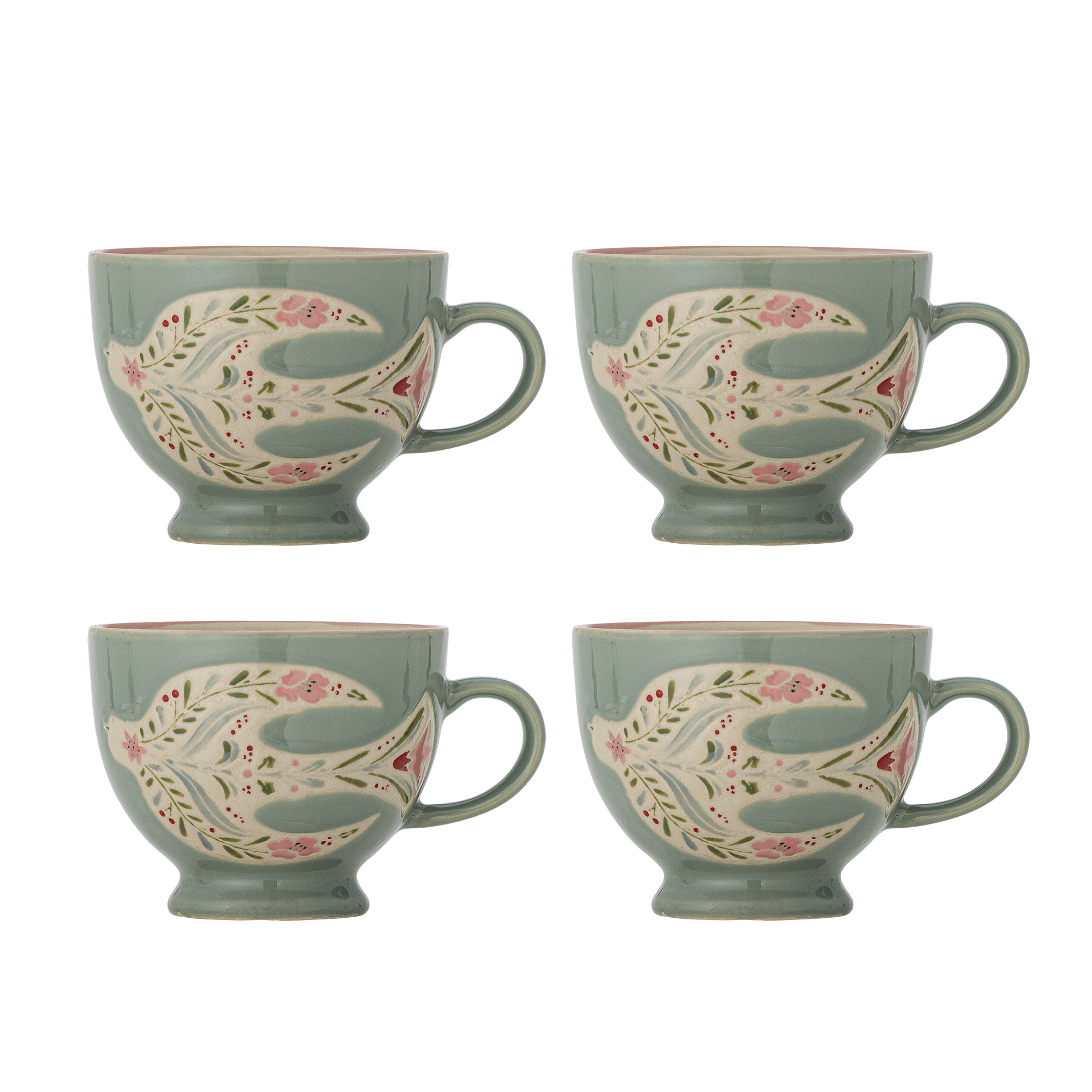 Bloomingville Mok Rosalynde Set van 4 stuks - Groen