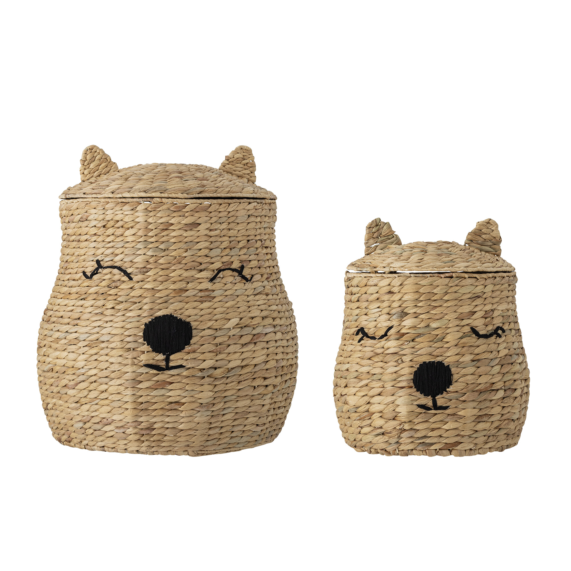 Bloomingville MINI Mand Berny Beer, Set van 2 stuks - Naturel