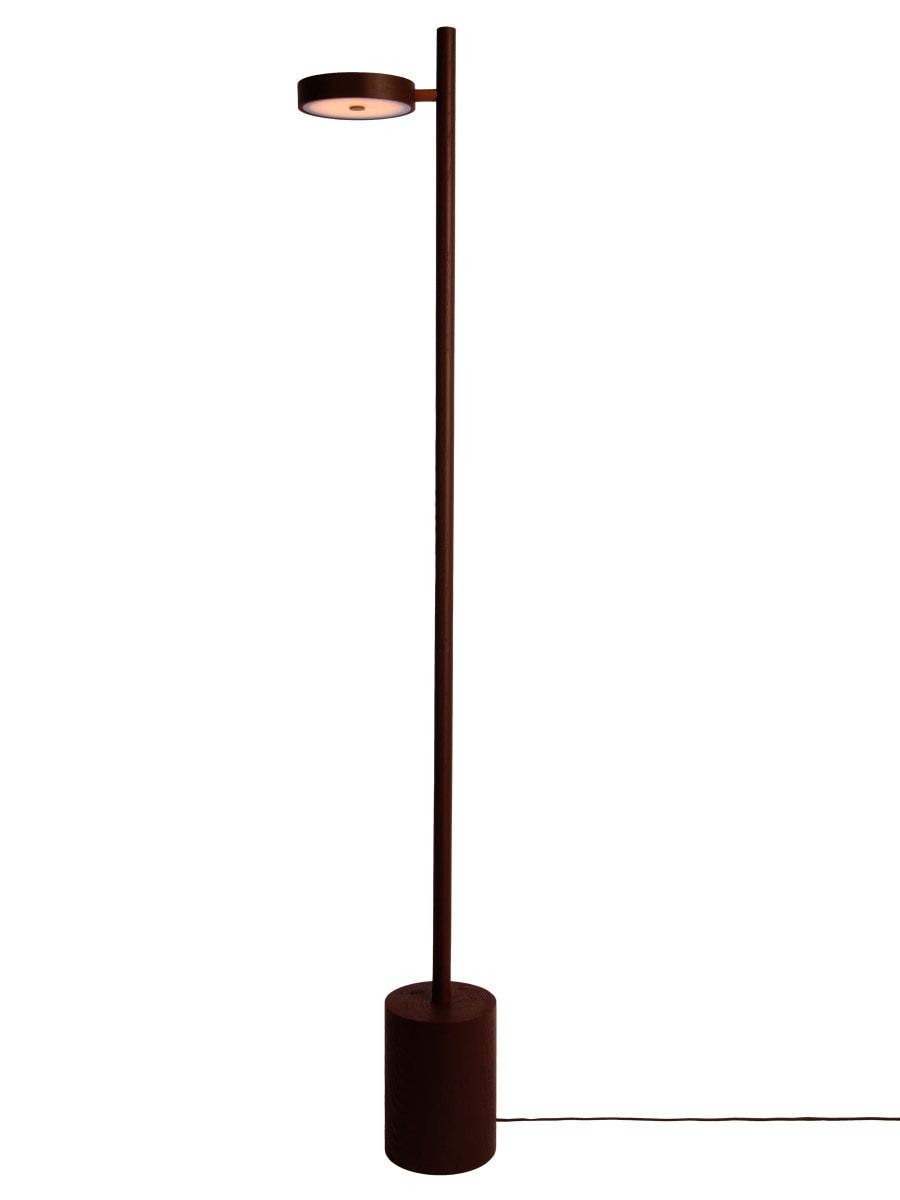 GOOD&MOJO Vloerlamp Okinawa Essenhout, 146cm - Bruin