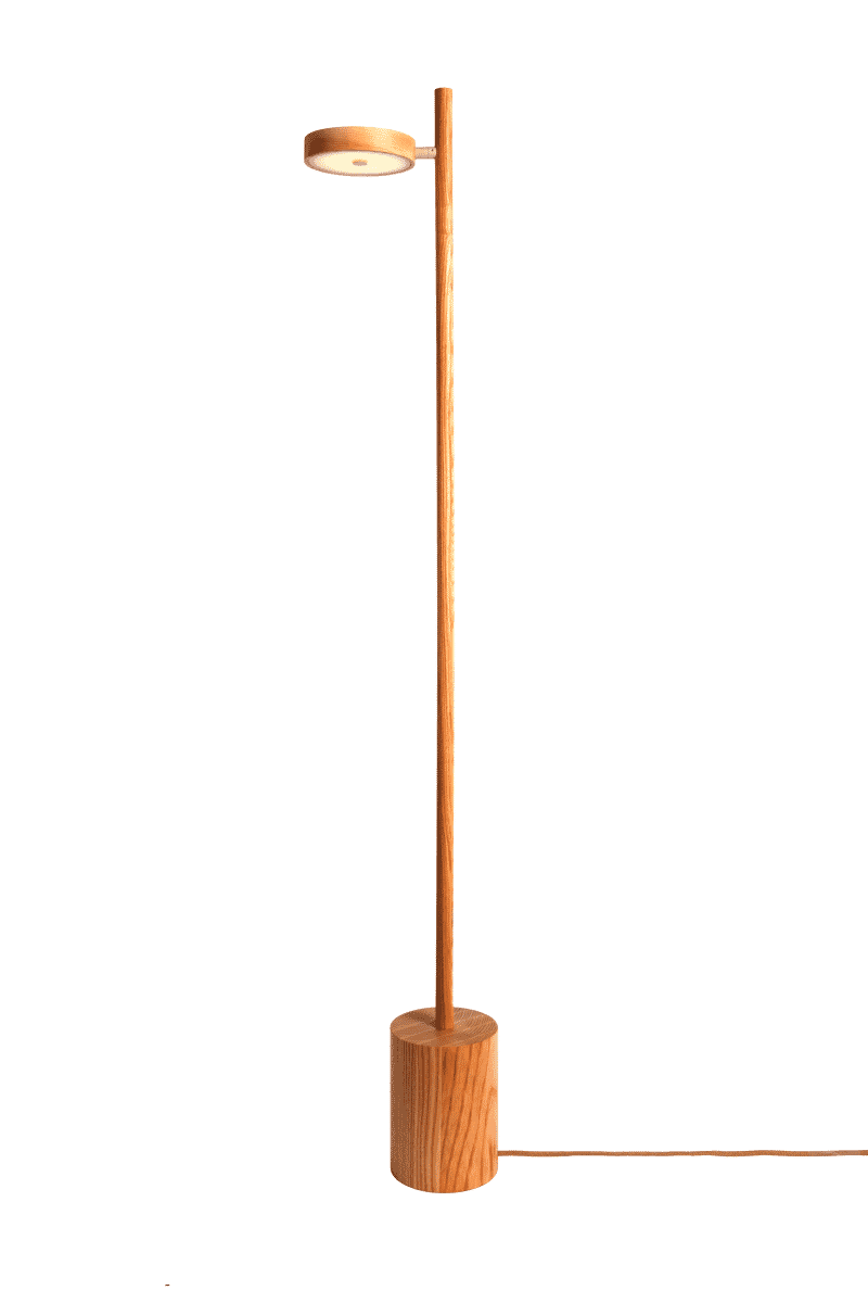 GOOD&MOJO Vloerlamp 'Okinawa' Essenhout, 146cm, kleur Naturel
