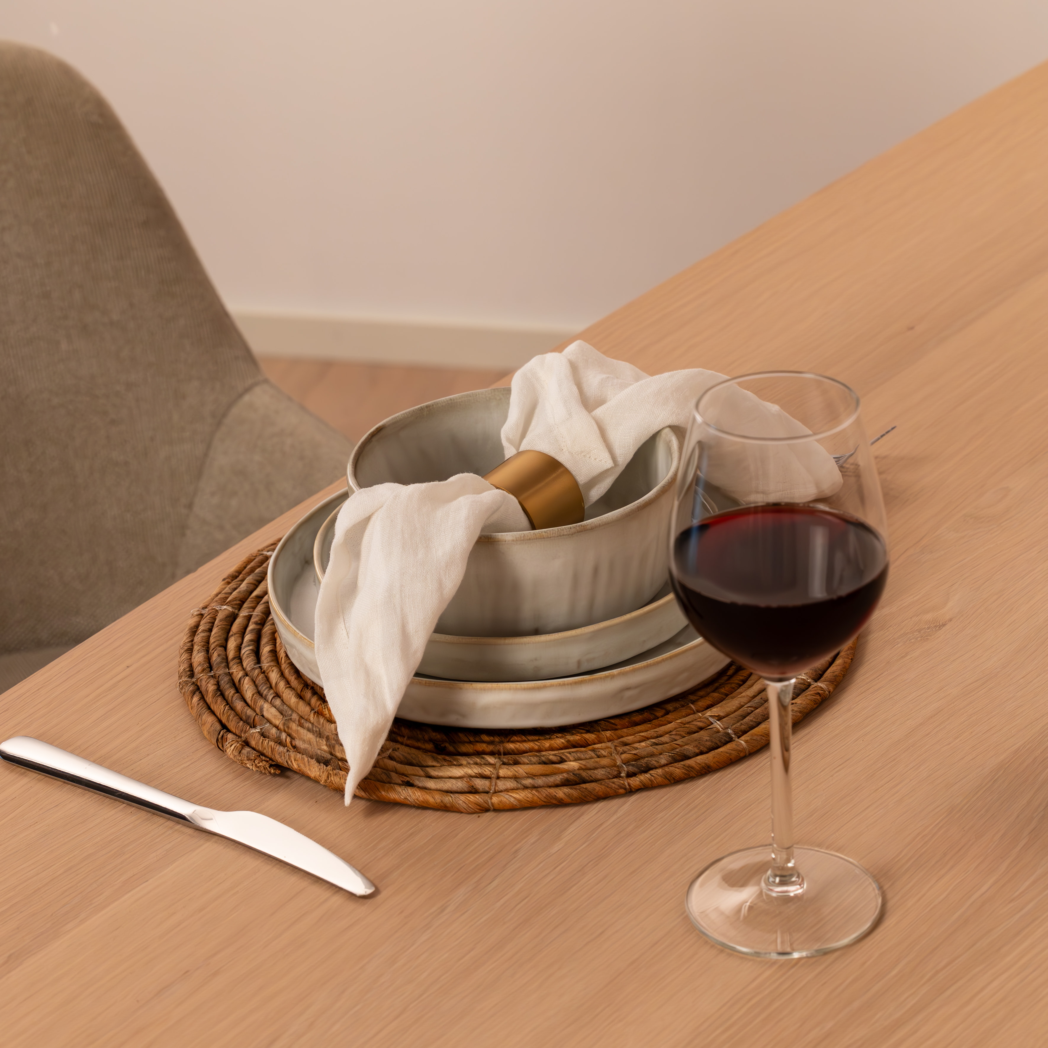 Sohome Eettafel 'Olaf' Eiken, 220 x 105cm, kleur Whitewash
