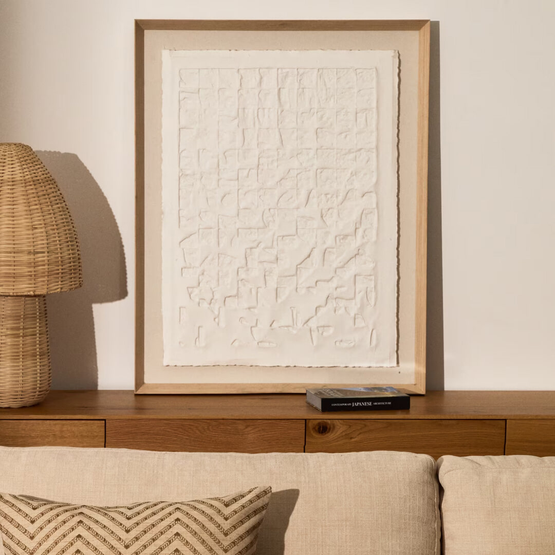 Kave Home Schilderij 'Olvin' Gerecycled papier, 93 x 73cm
