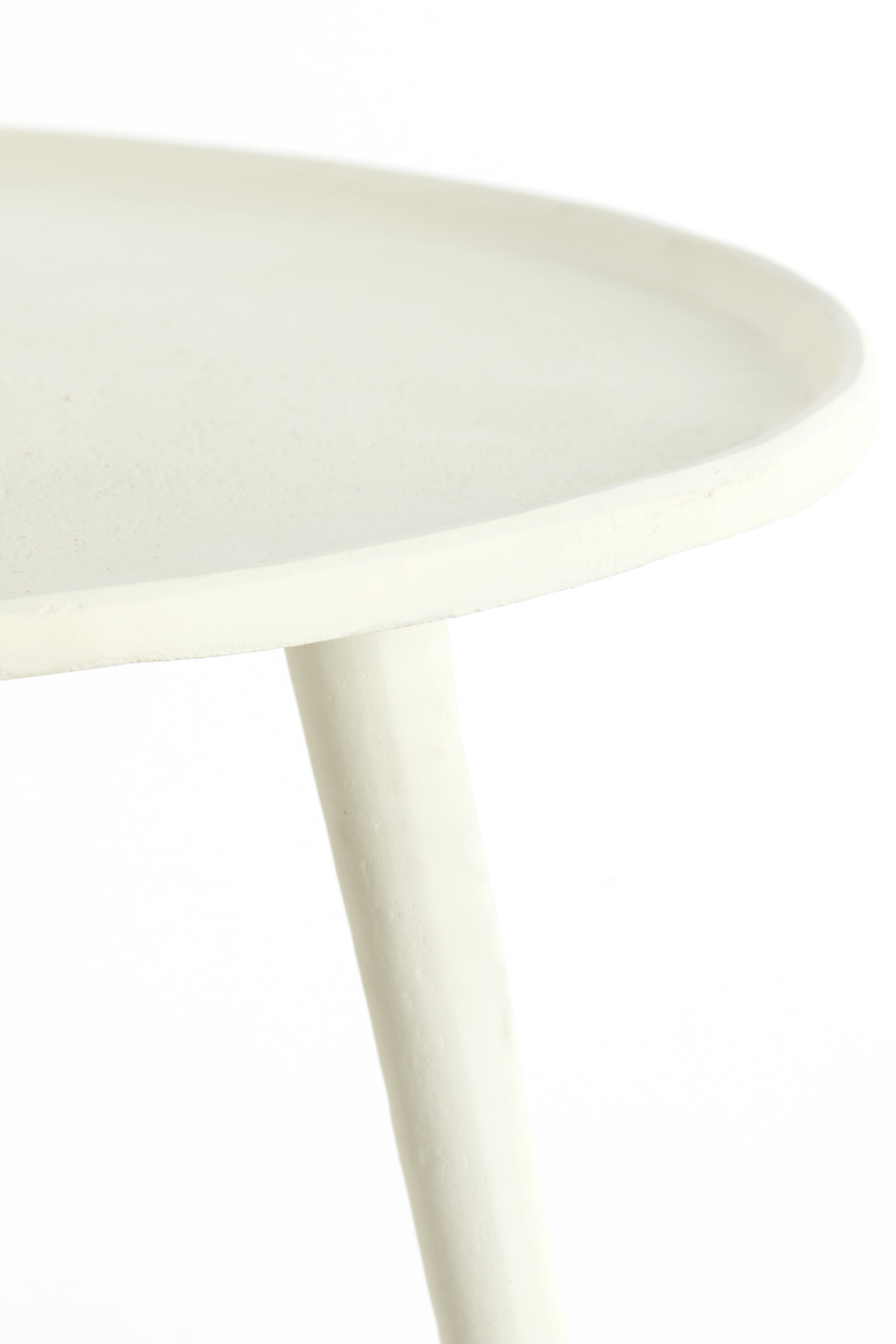 Light & Living Ronde Bijzettafel 'Babina' 59cm, kleur Crème