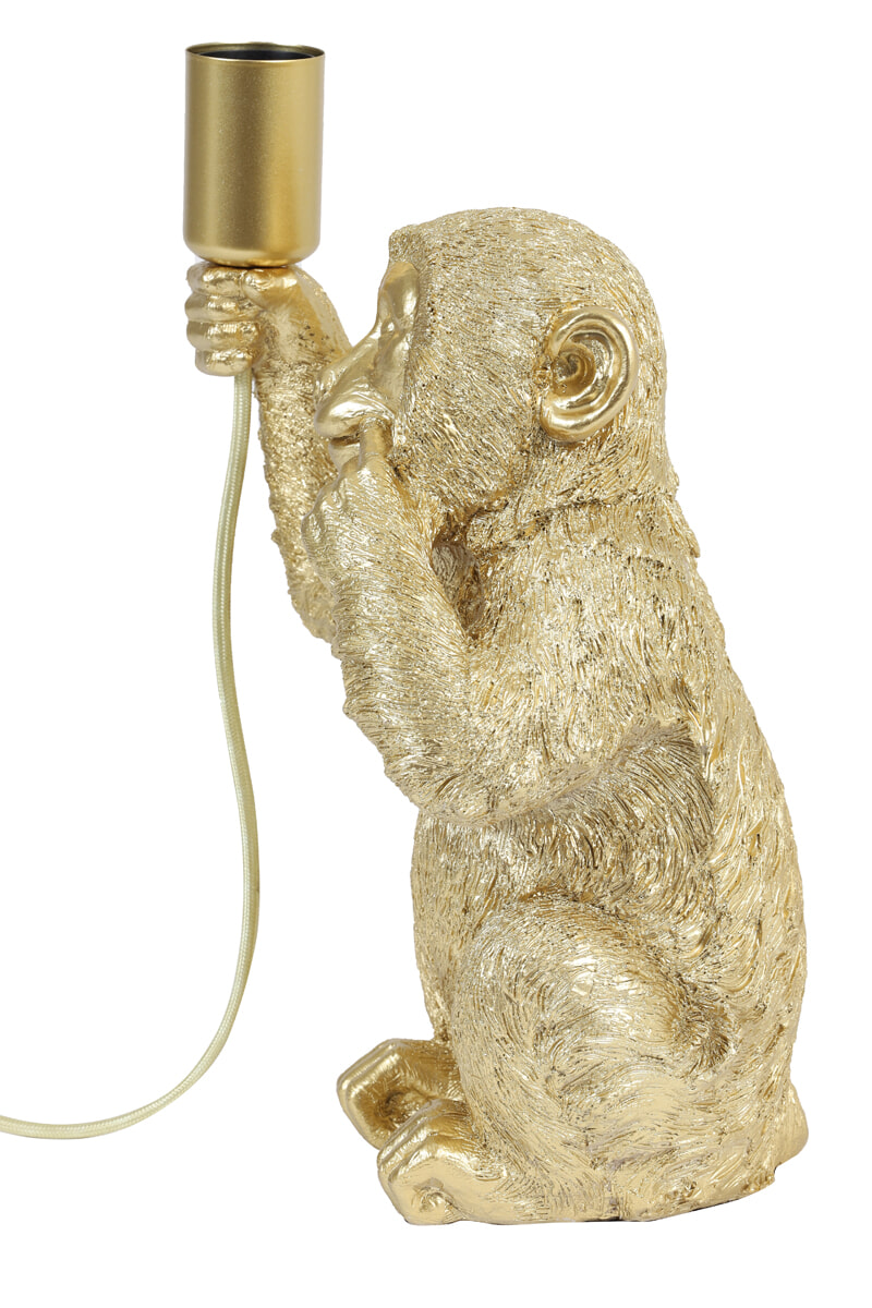 Light & Living Tafellamp 'Monkey' 34cm, kleur Goud