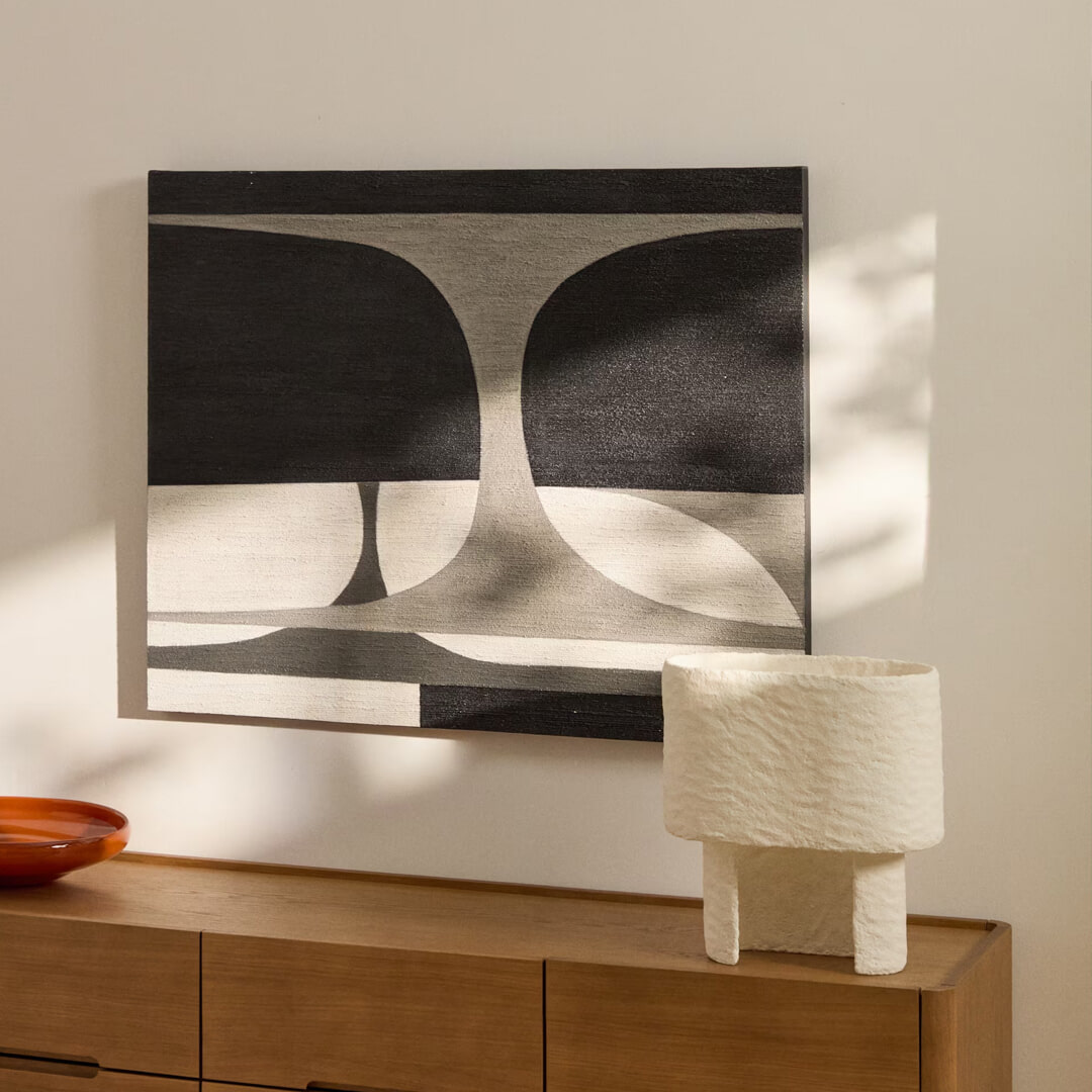 Kave Home Schilderij Onure 100 x 80cm - Zwart