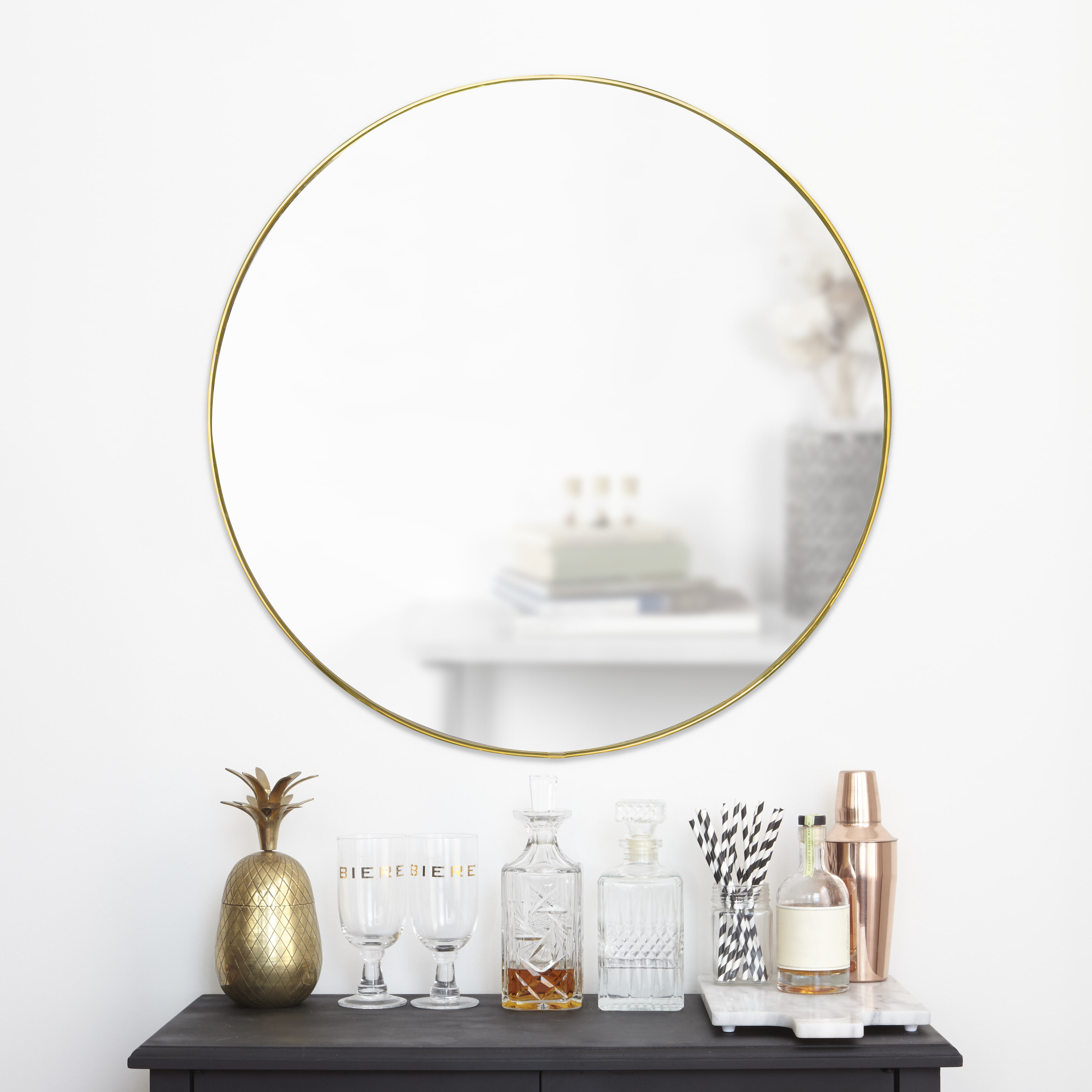 Umbra Ronde Spiegel Hubba 86cm - Brass
